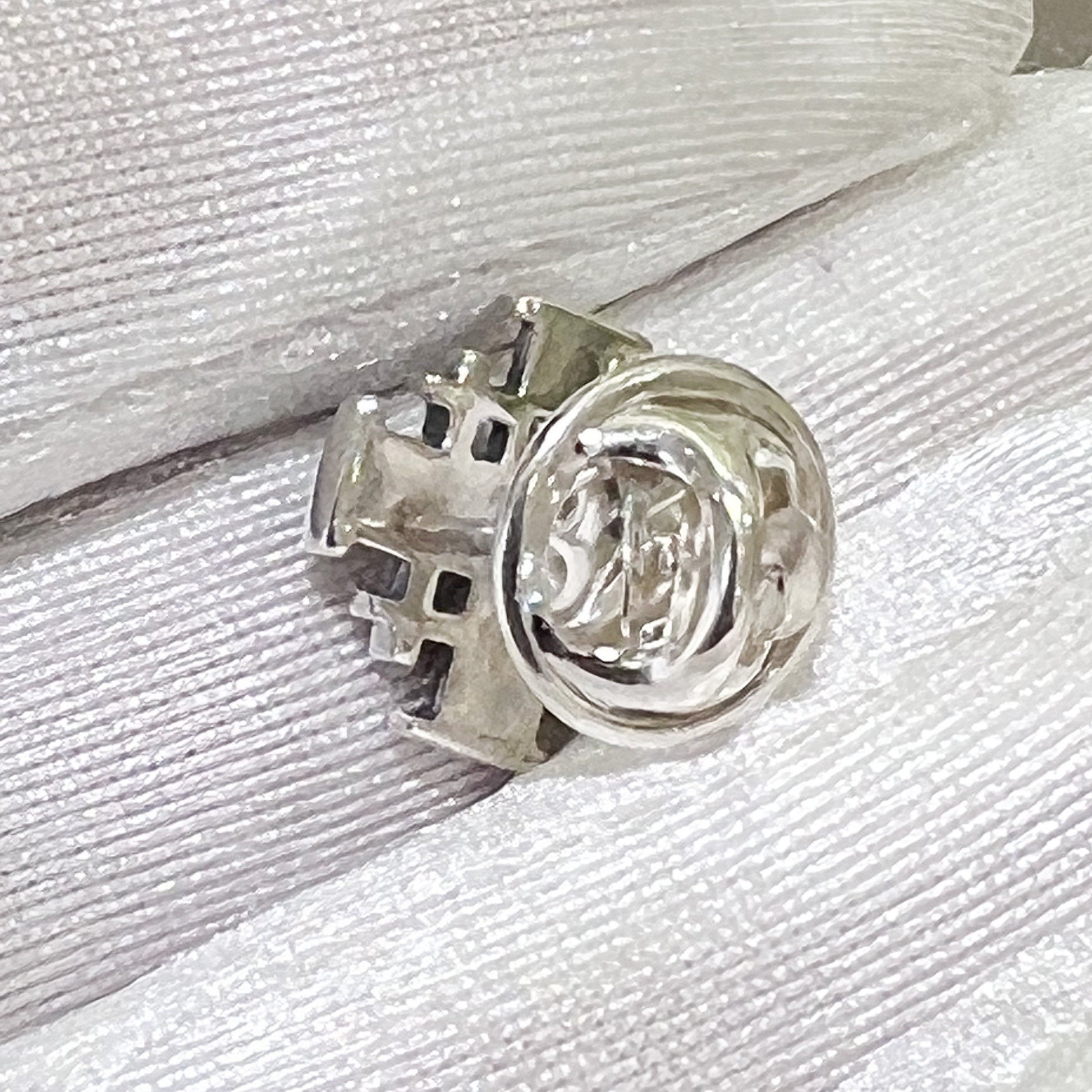 Elegant Jerusalem Cross Pin in Sterling Silver 925 - Spiritual Gift