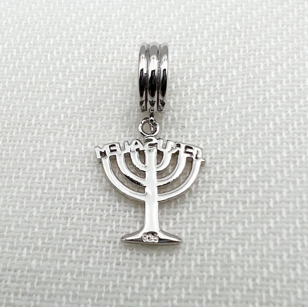 Menorah Charm in Silver 925 - Perfect for Pandora Bracelets
