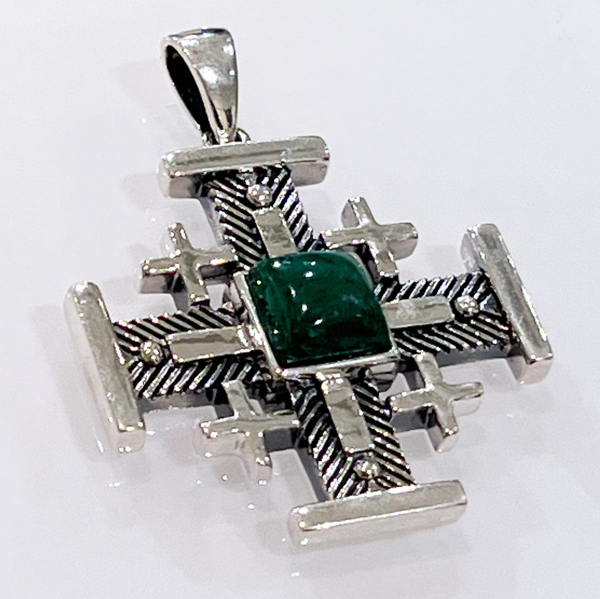 Elegant King Solomon Jerusalem Cross Pendant