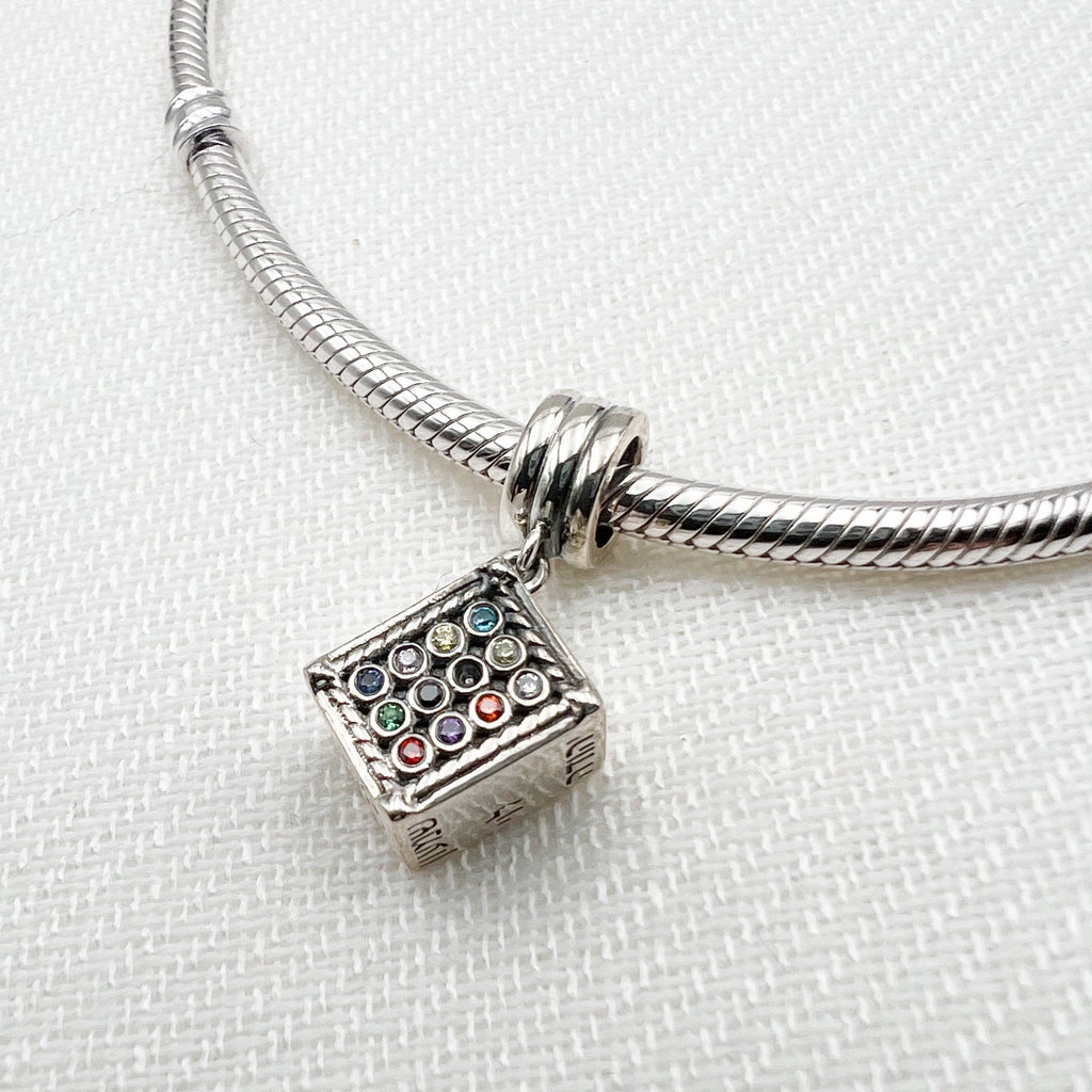 Twelve Tribes Hoshen Charm in Sterling Silver Perfect for Pandora Bracelets