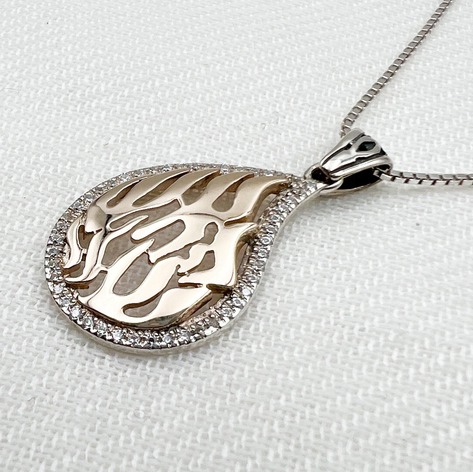 Inspiring Mashiach Pendant in Silver 925 and Gold