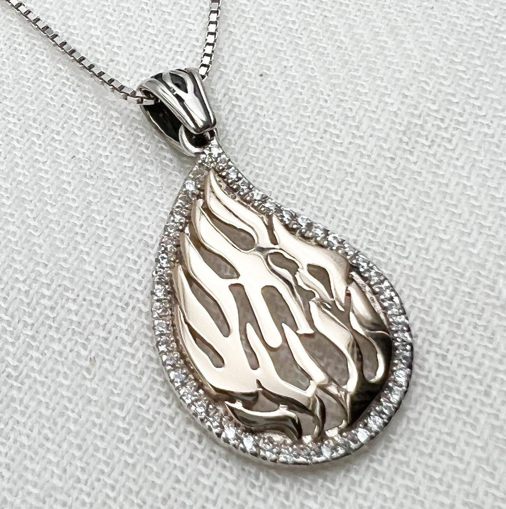 Inspiring Mashiach Pendant in Silver 925 and Gold