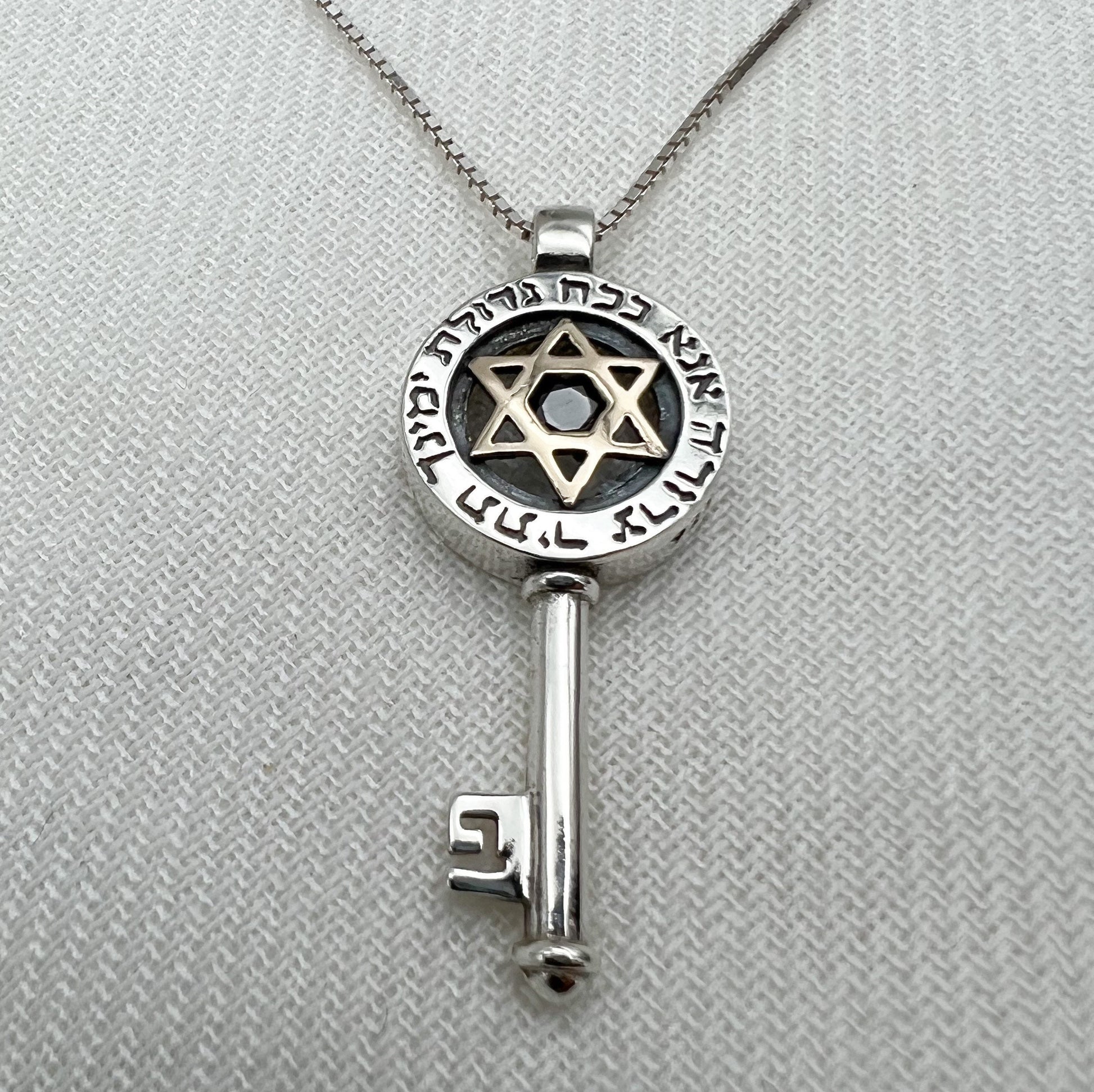 With the strength of Your right hand’s greatness, untie the bundled sins Pendant - Silver 925, Gold & Onyx