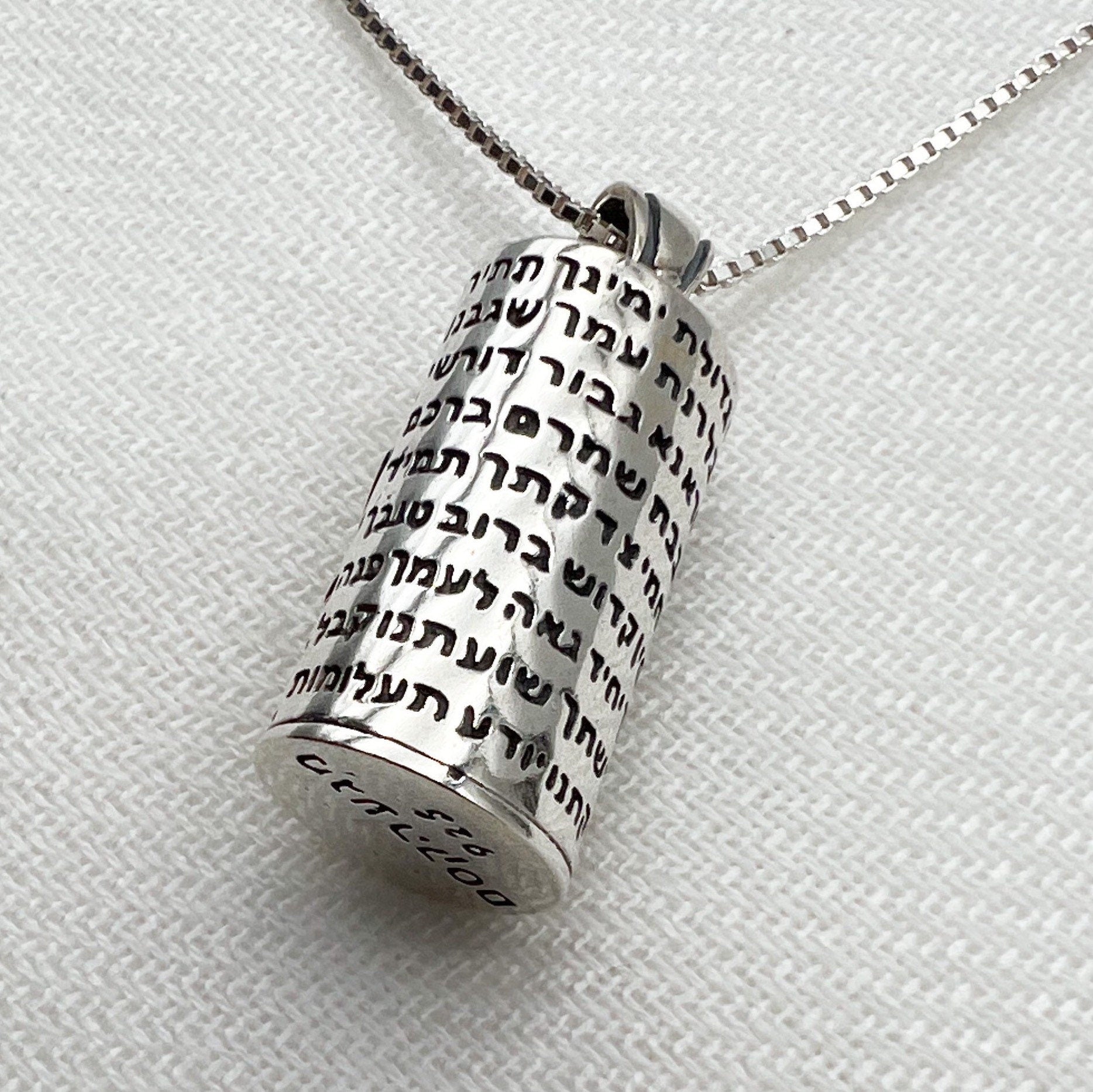 Spiritual Mezuzah Pendant with Star of David and Opal Stone