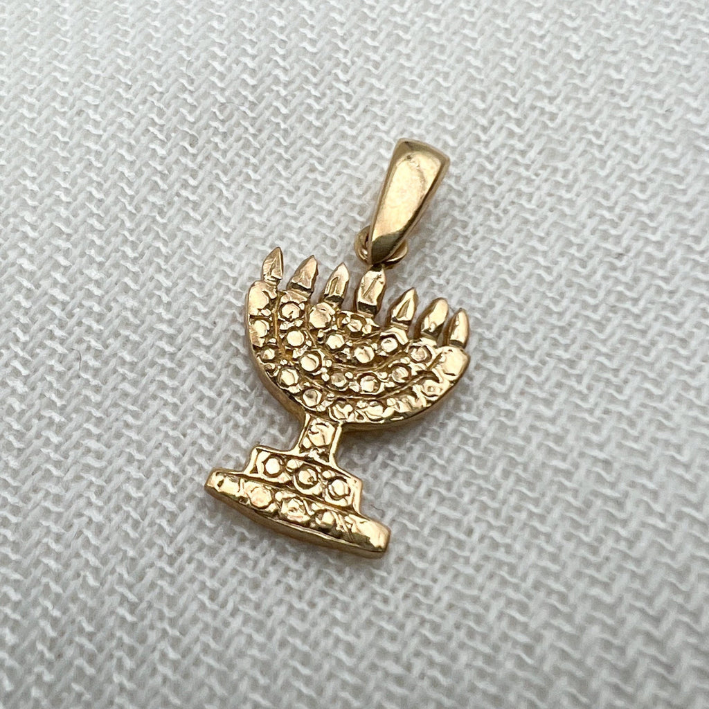 Timeless 14k Gold Menorah Pendant