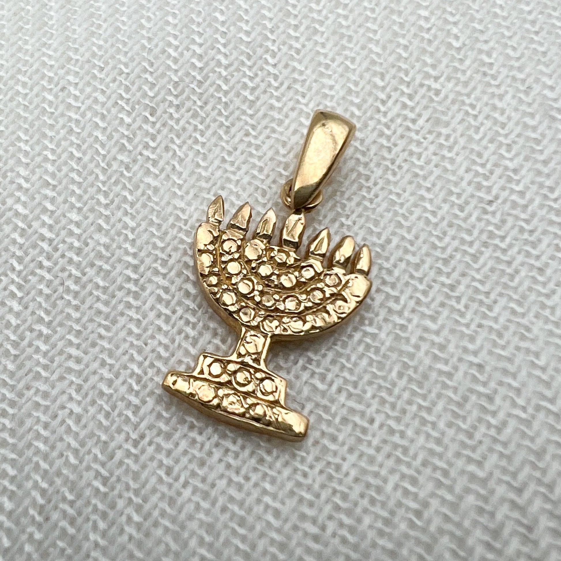 Timeless 14k Gold Menorah Pendant