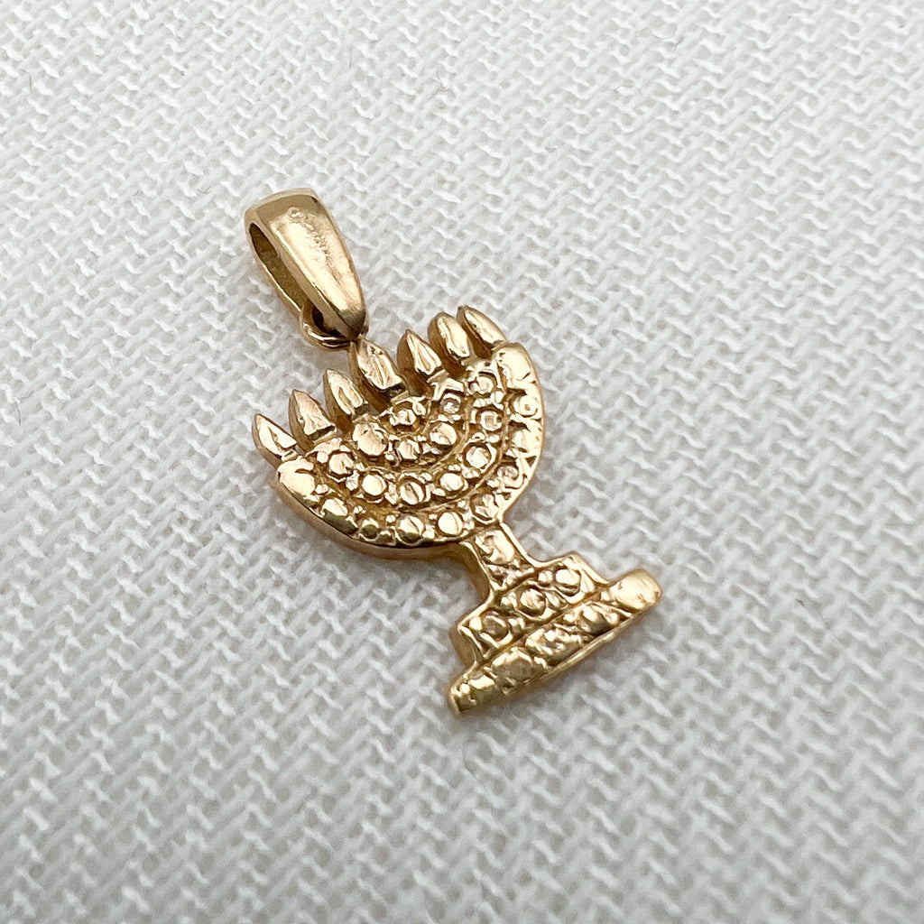 Timeless 14k Gold Menorah Pendant