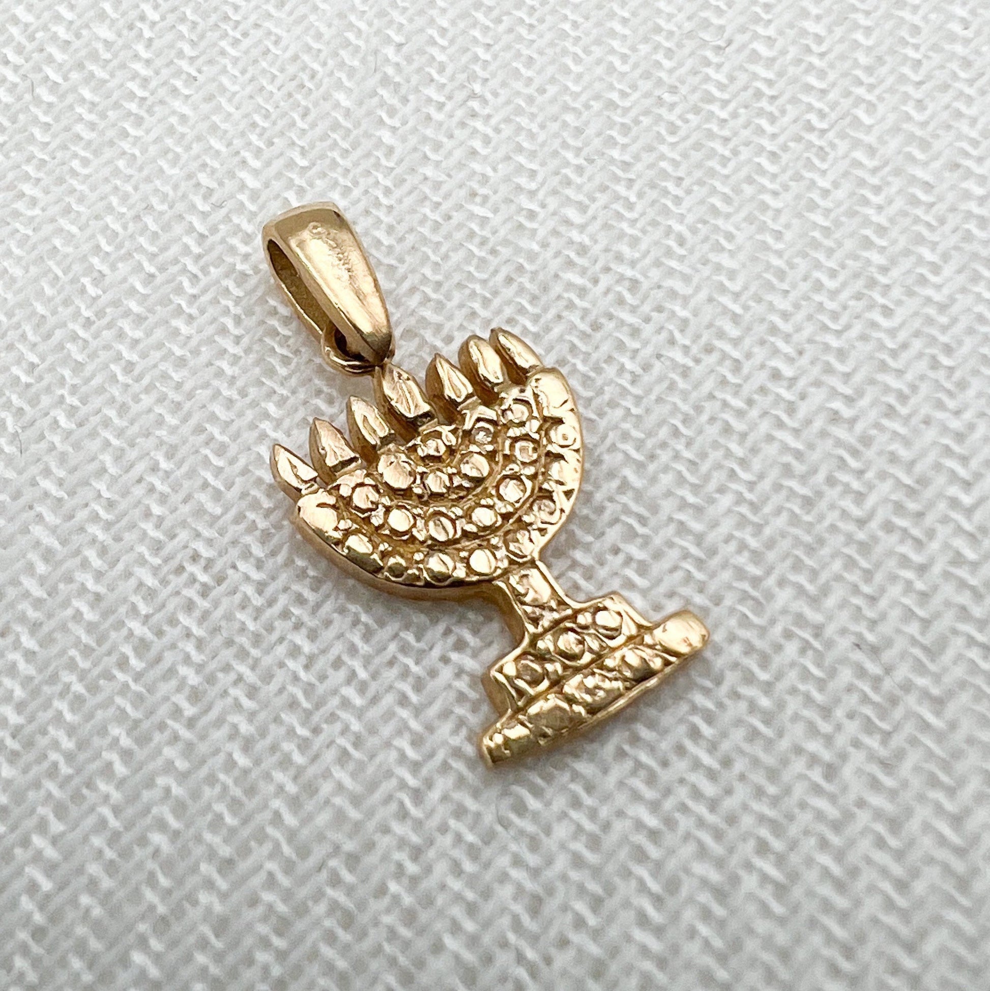 Timeless 14k Gold Menorah Pendant