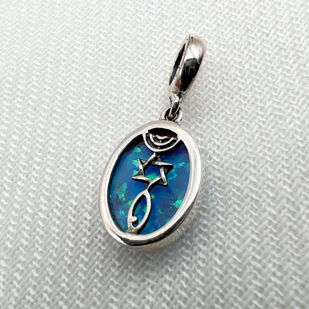 Grafted In Charm with Opal Stone in Silver 925 - Perfect for Pandora Bracelets