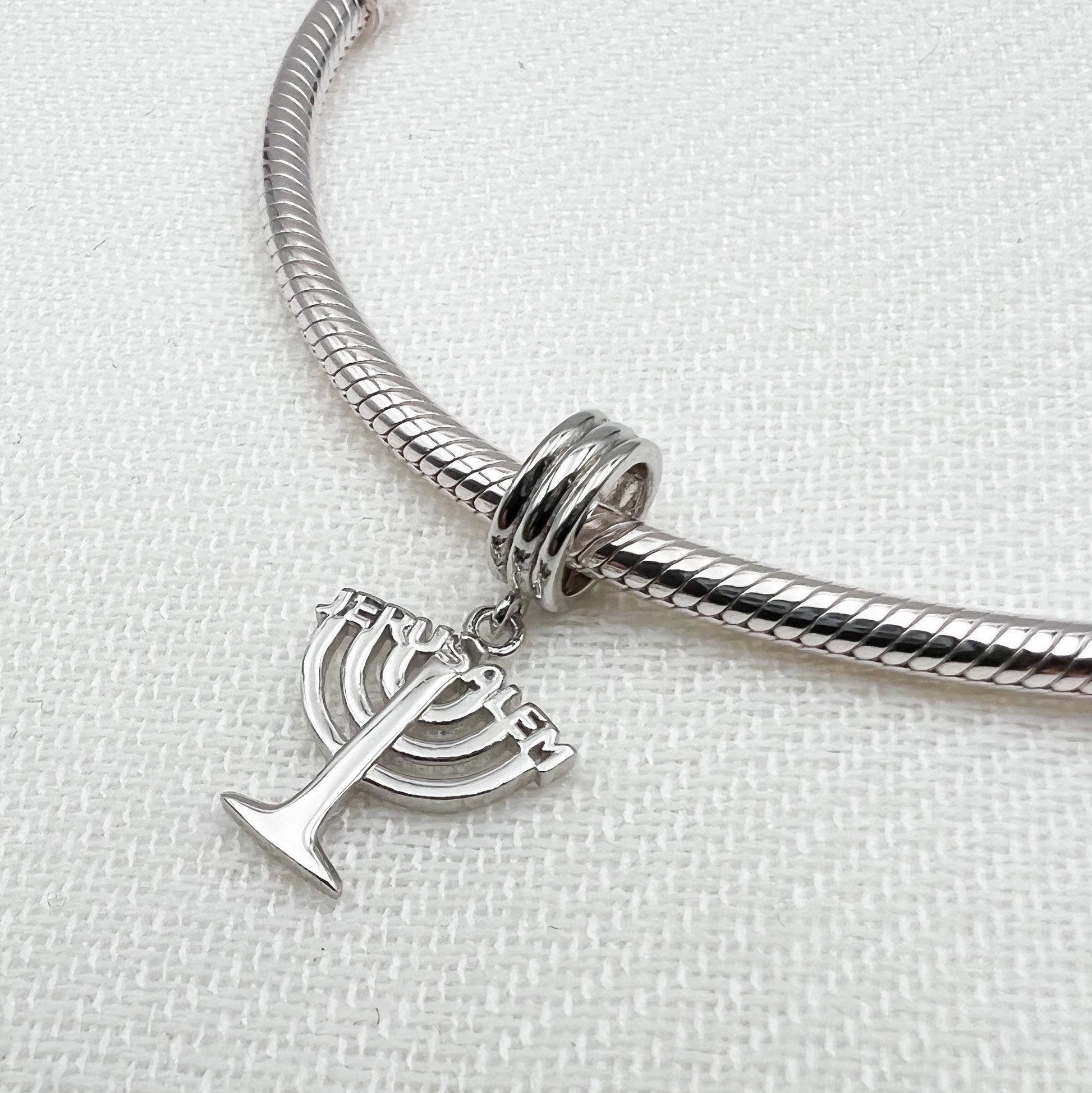 Menorah Charm in Silver 925 - Perfect for Pandora Bracelets