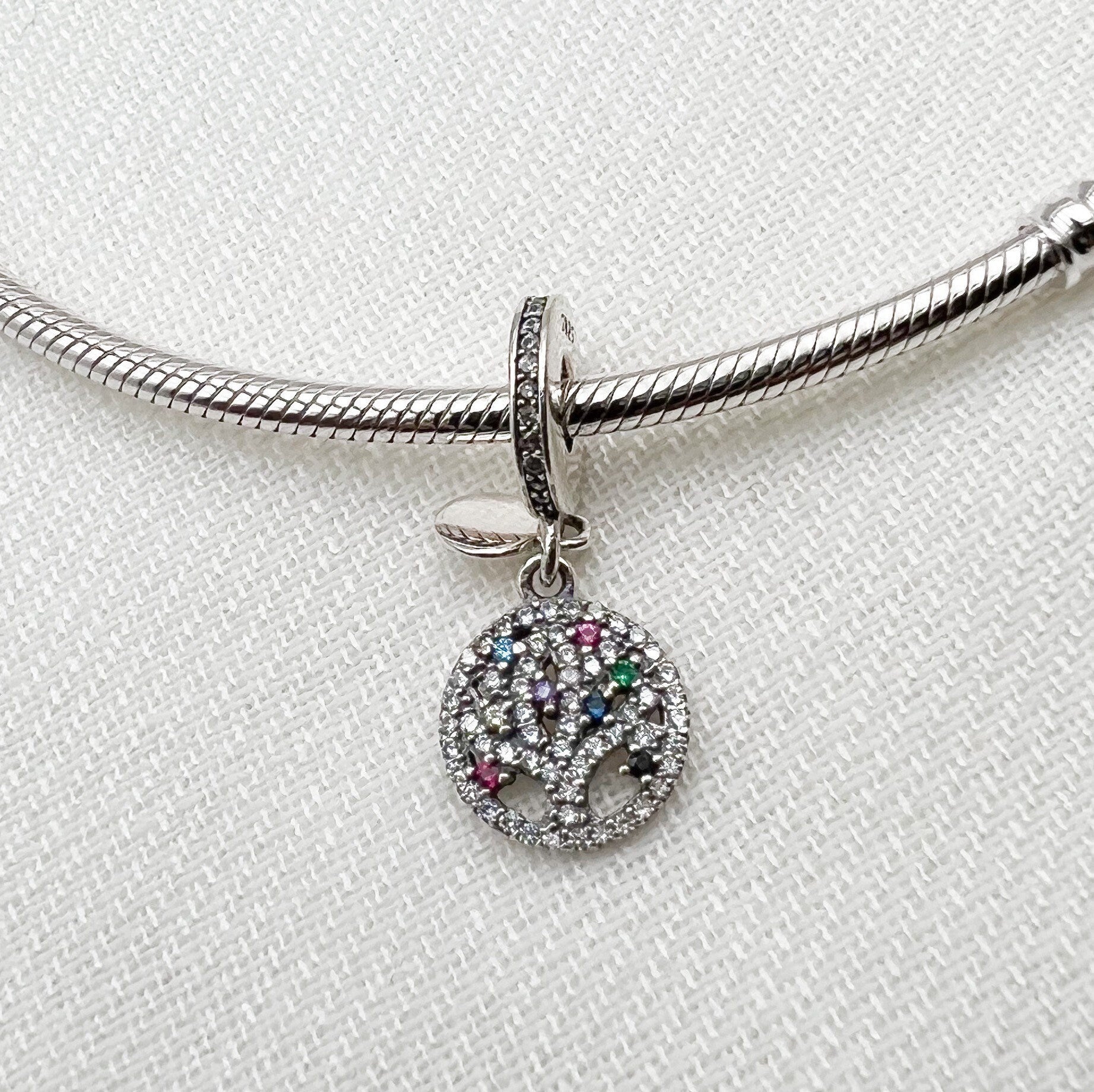 Tree of Life Pandora Charm in Silver 925 with Zirconia