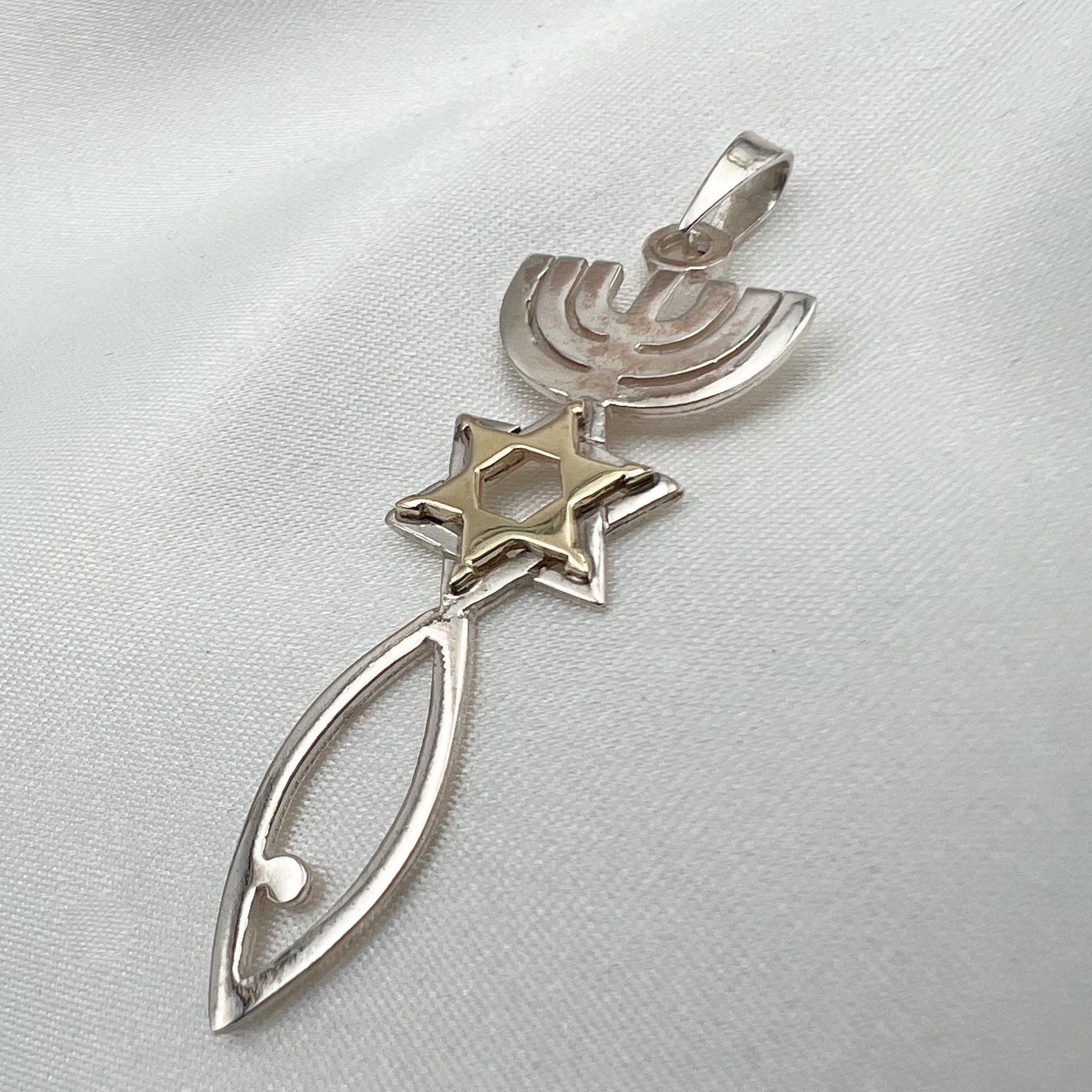 Grafted In Pendant in Silver 925 & 14k Gold - Small Size, Powerful Symbol