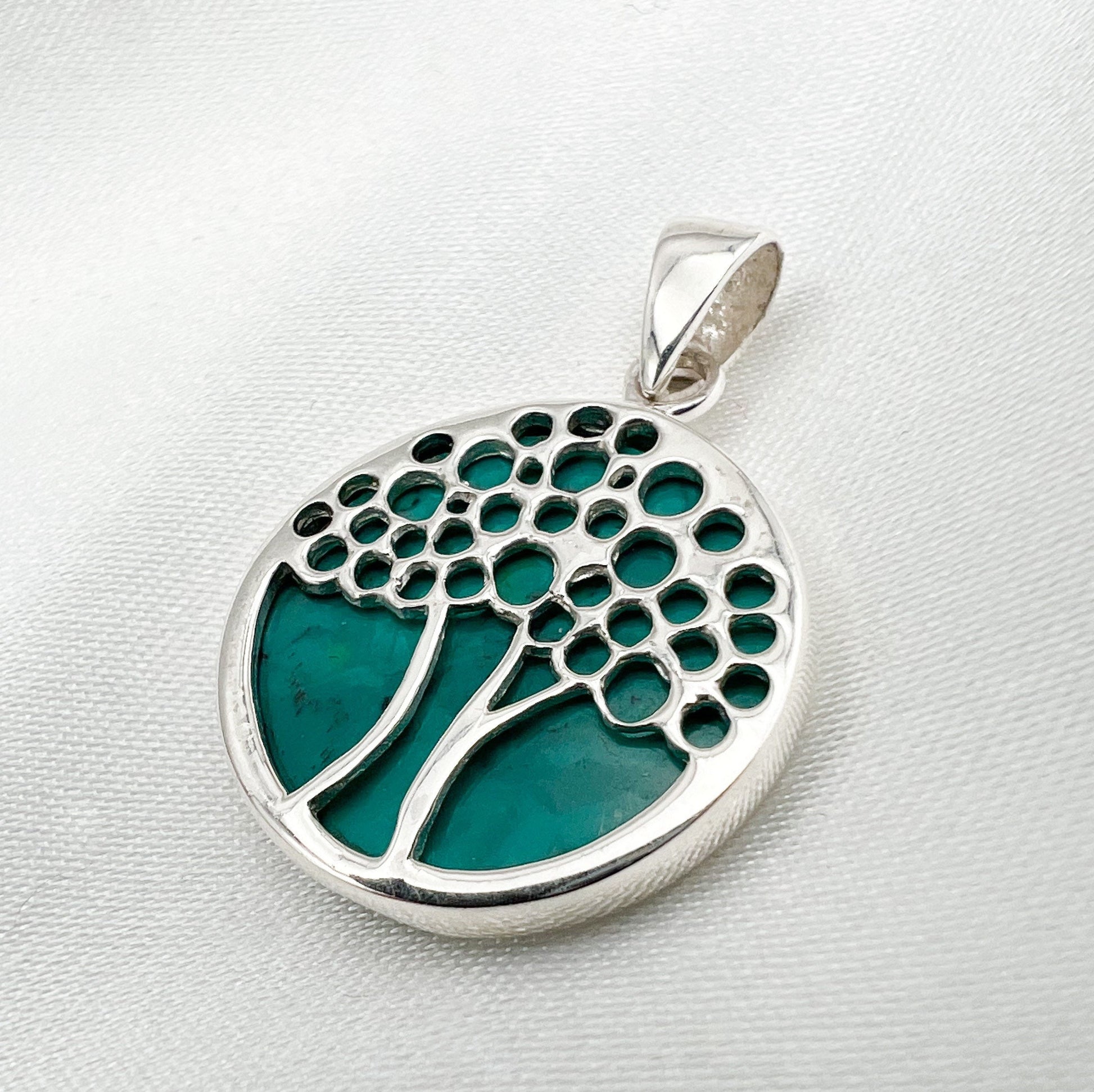 Tree of Life Pendant in Sterling Silver 925 with King Solomon Stone