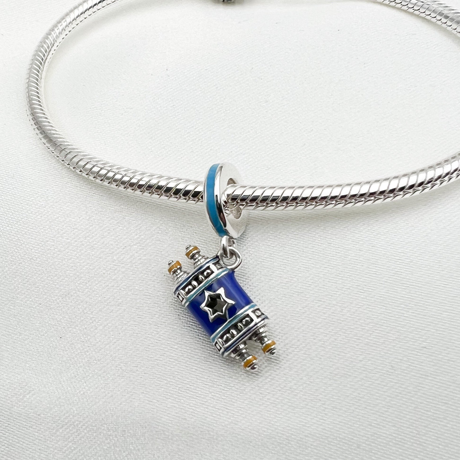 Holy Bible Charm in Silver 925 with Blue Enamel - Perfect for Pandora Bracelets