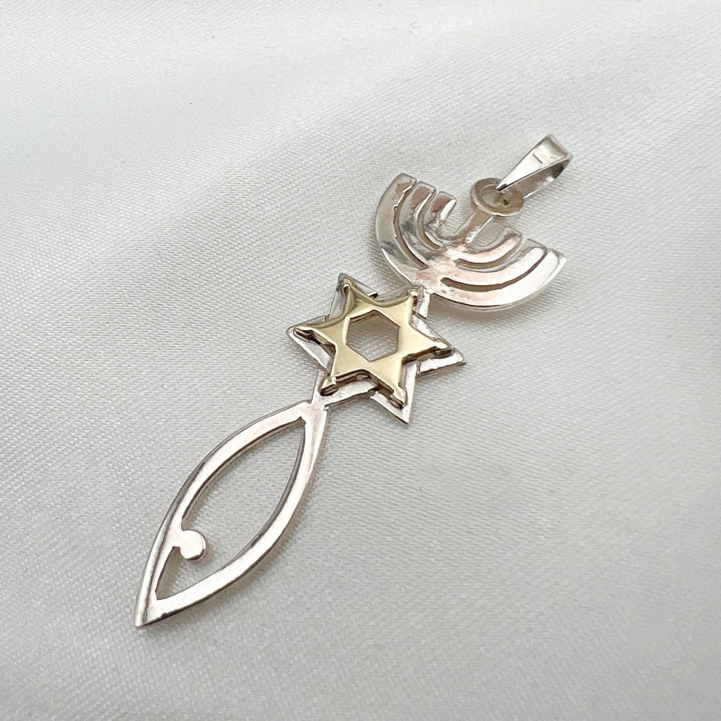 Grafted In Pendant in Silver 925 & 14k Gold - Small Size, Powerful Symbol