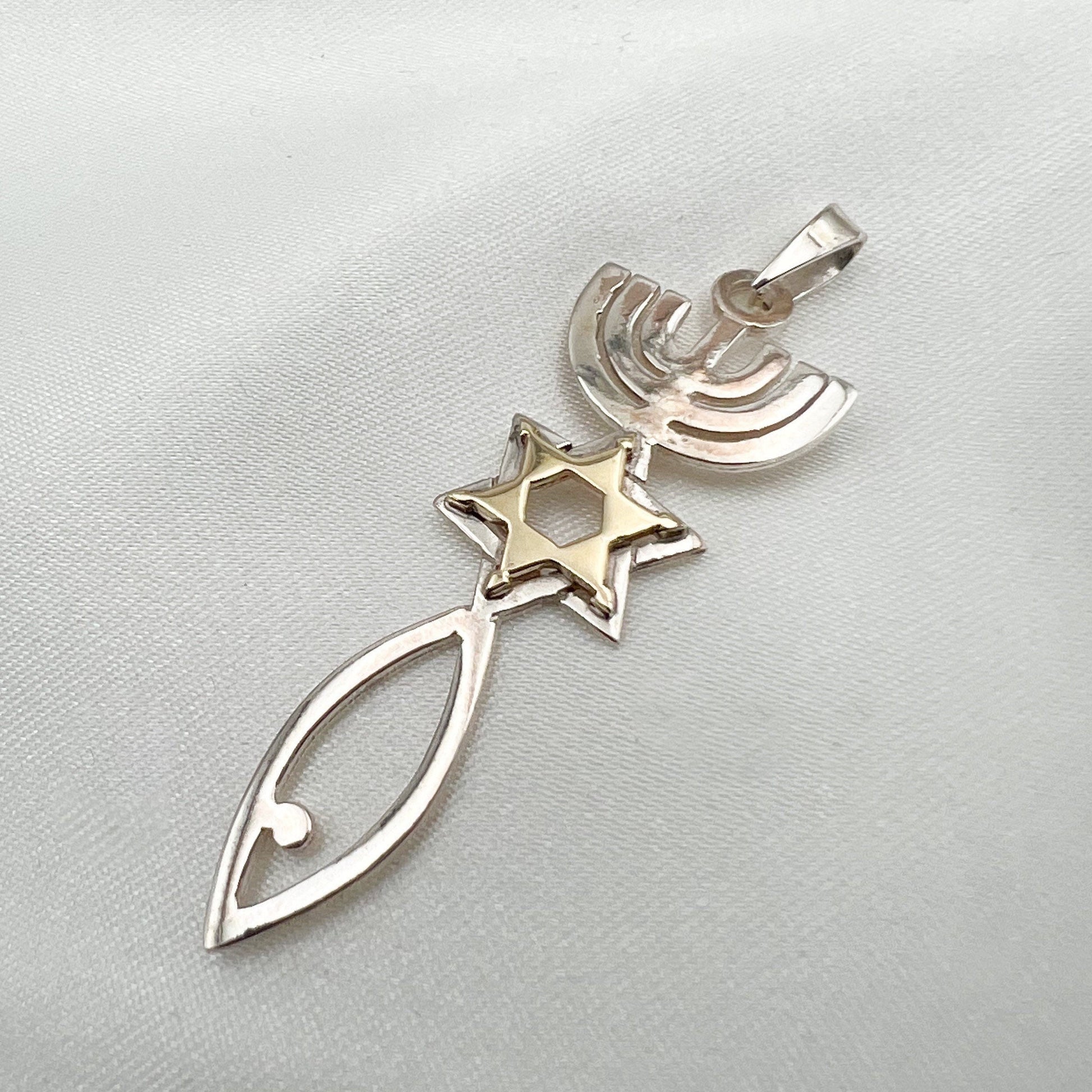 Grafted In Pendant in Silver 925 & 14k Gold - Small Size, Powerful Symbol