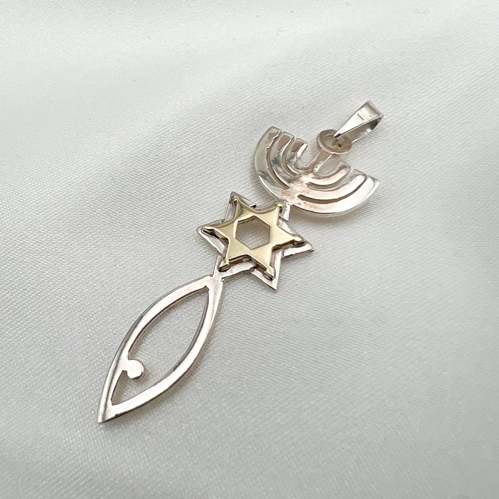 Grafted In Pendant in Silver 925 & 14k Gold - Small Size, Powerful Symbol