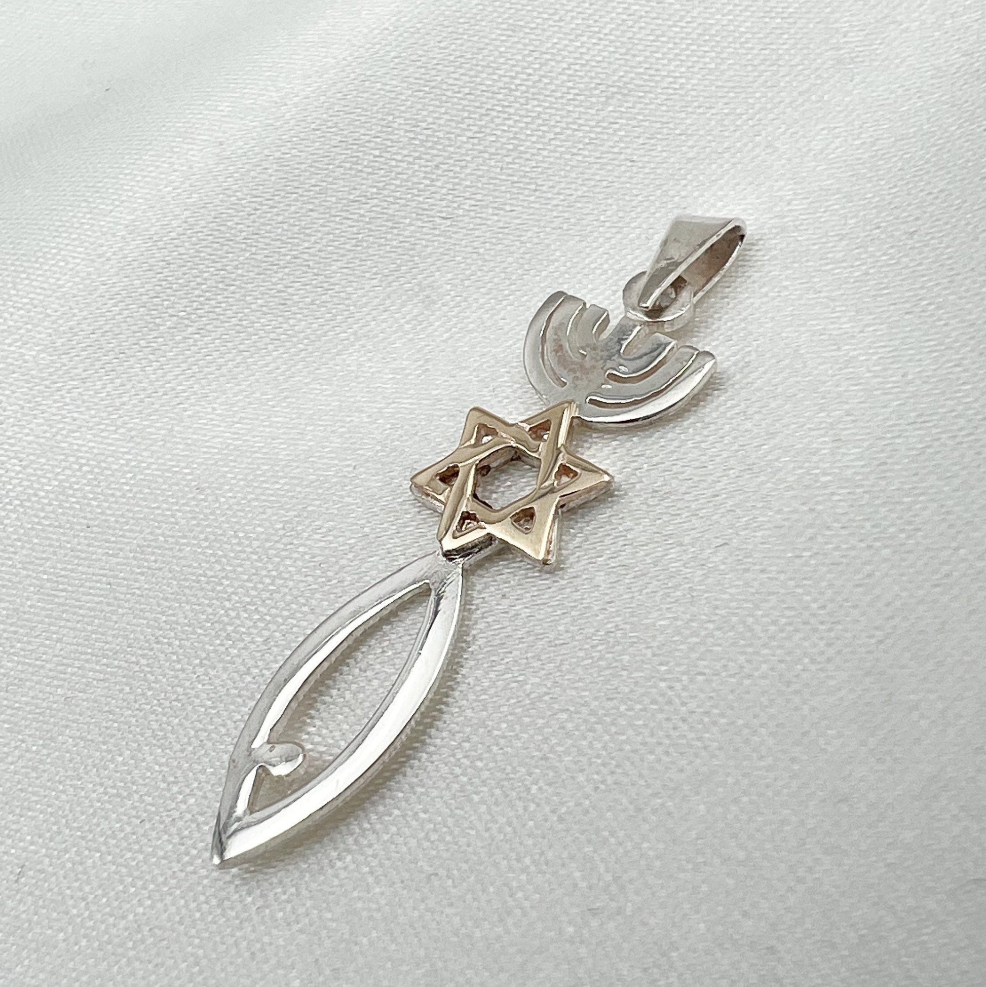 Grafted In Pendant in Silver 925 & 14k Gold - Small Size, Powerful Symbol