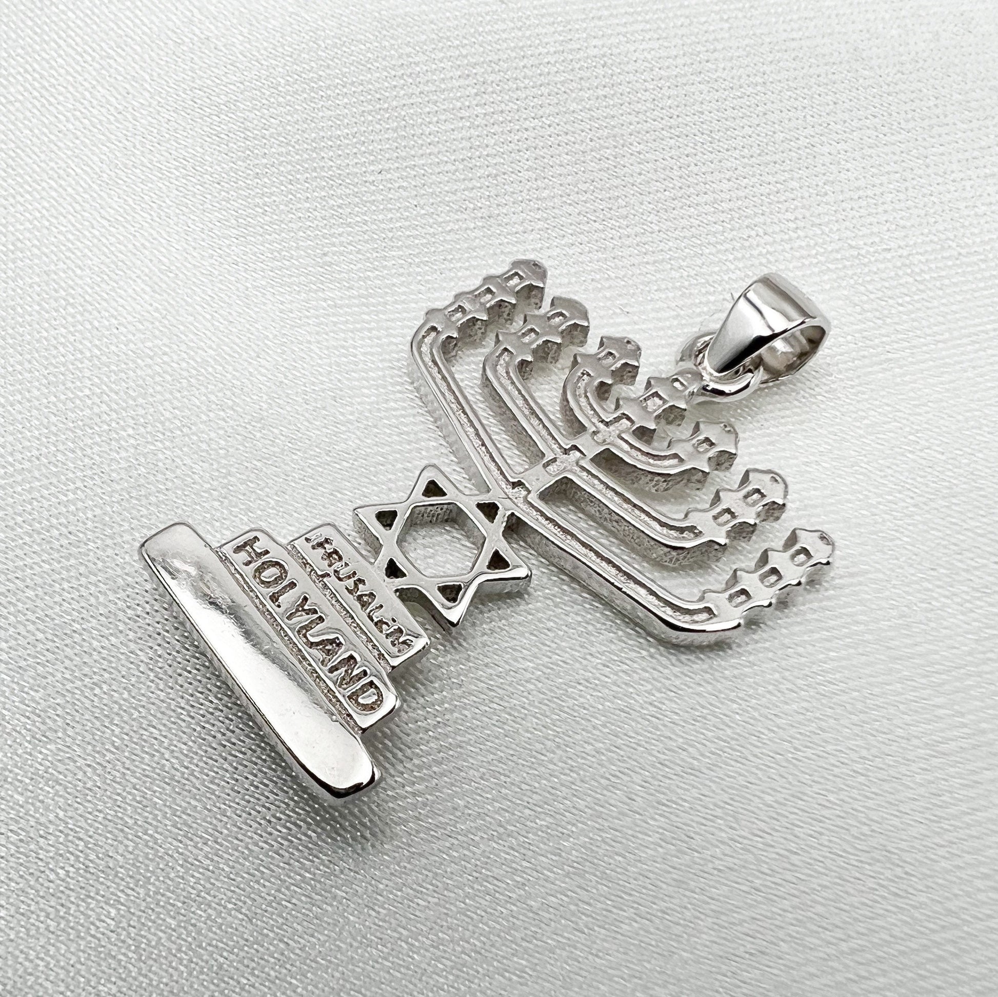 925 Silver Menorah Pendant from the Holy Land
