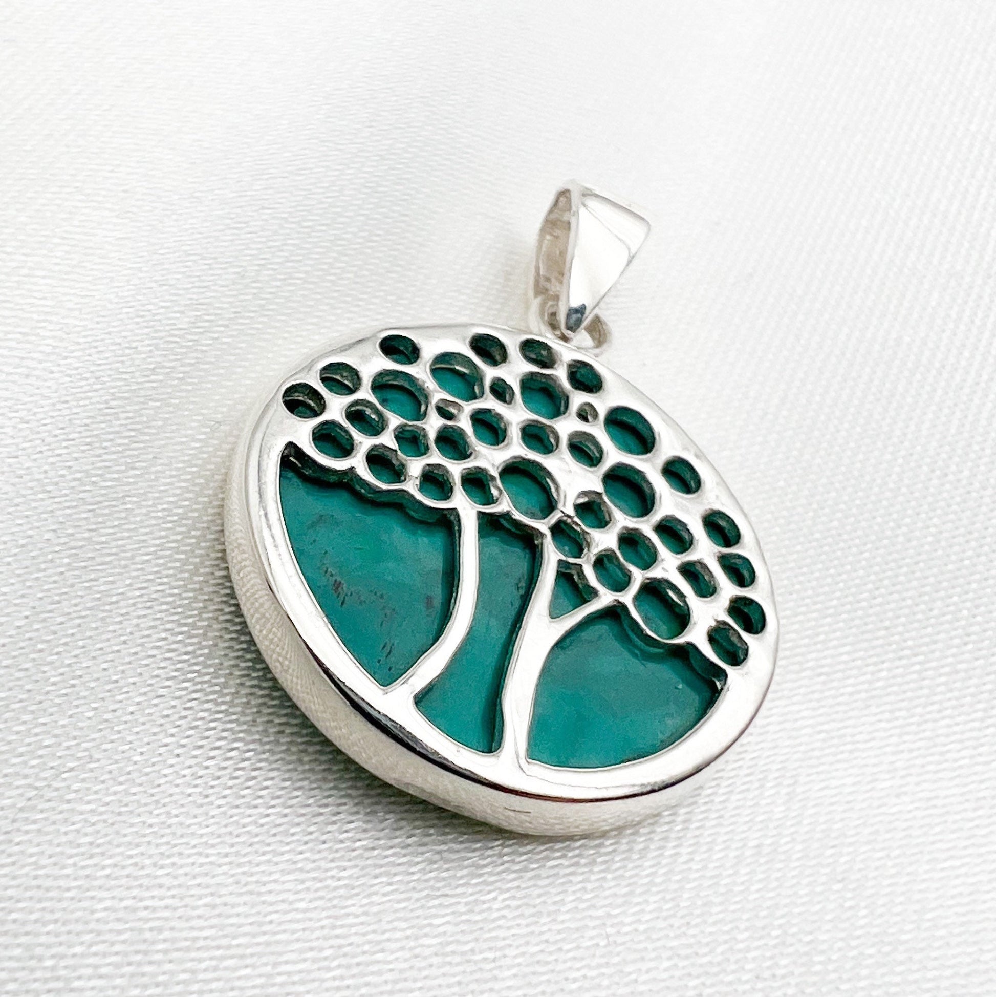Tree of Life Pendant in Sterling Silver 925 with King Solomon Stone