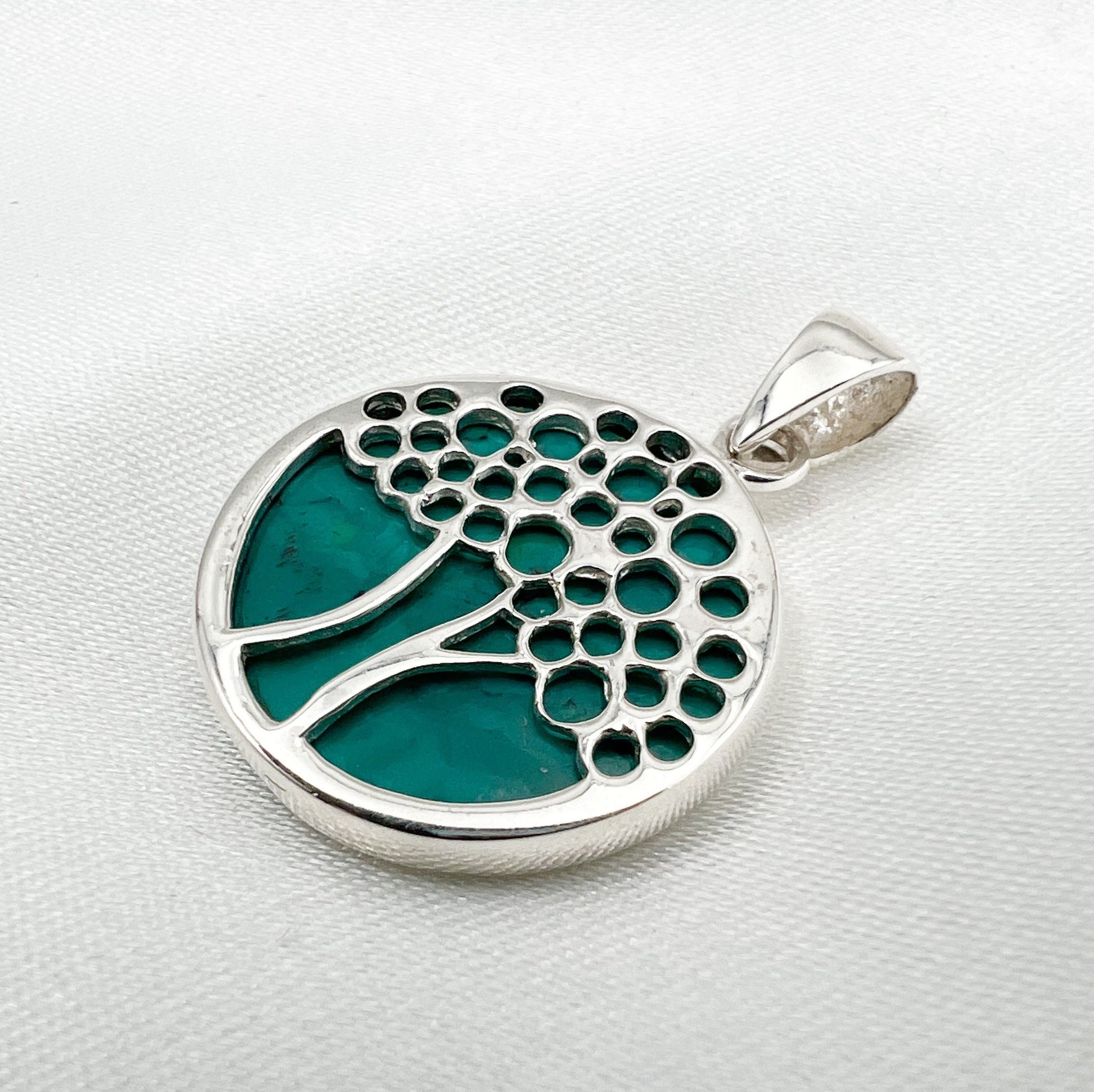Tree of Life Pendant in Sterling Silver 925 with King Solomon Stone