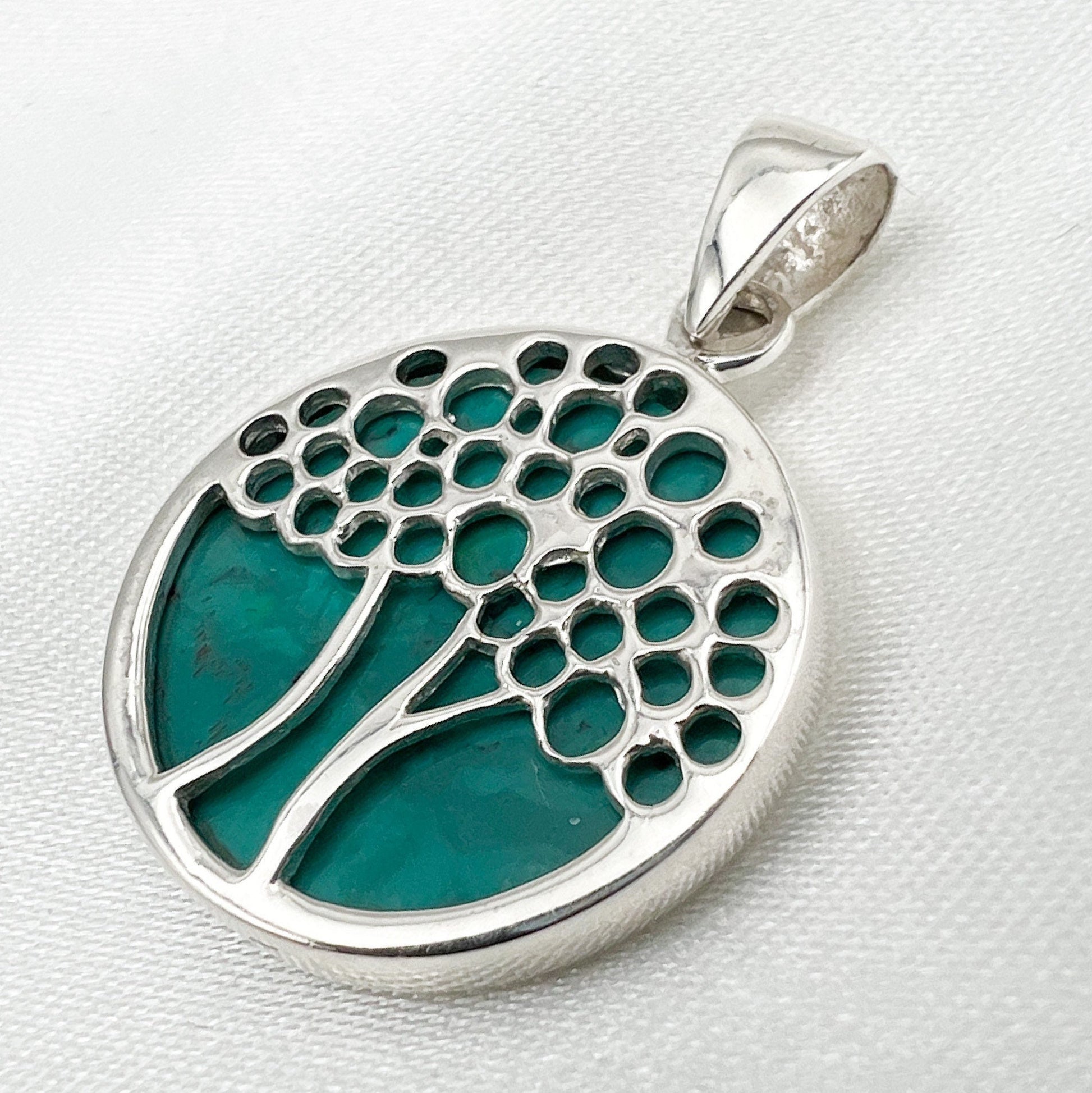 Tree of Life Pendant in Sterling Silver 925 with King Solomon Stone