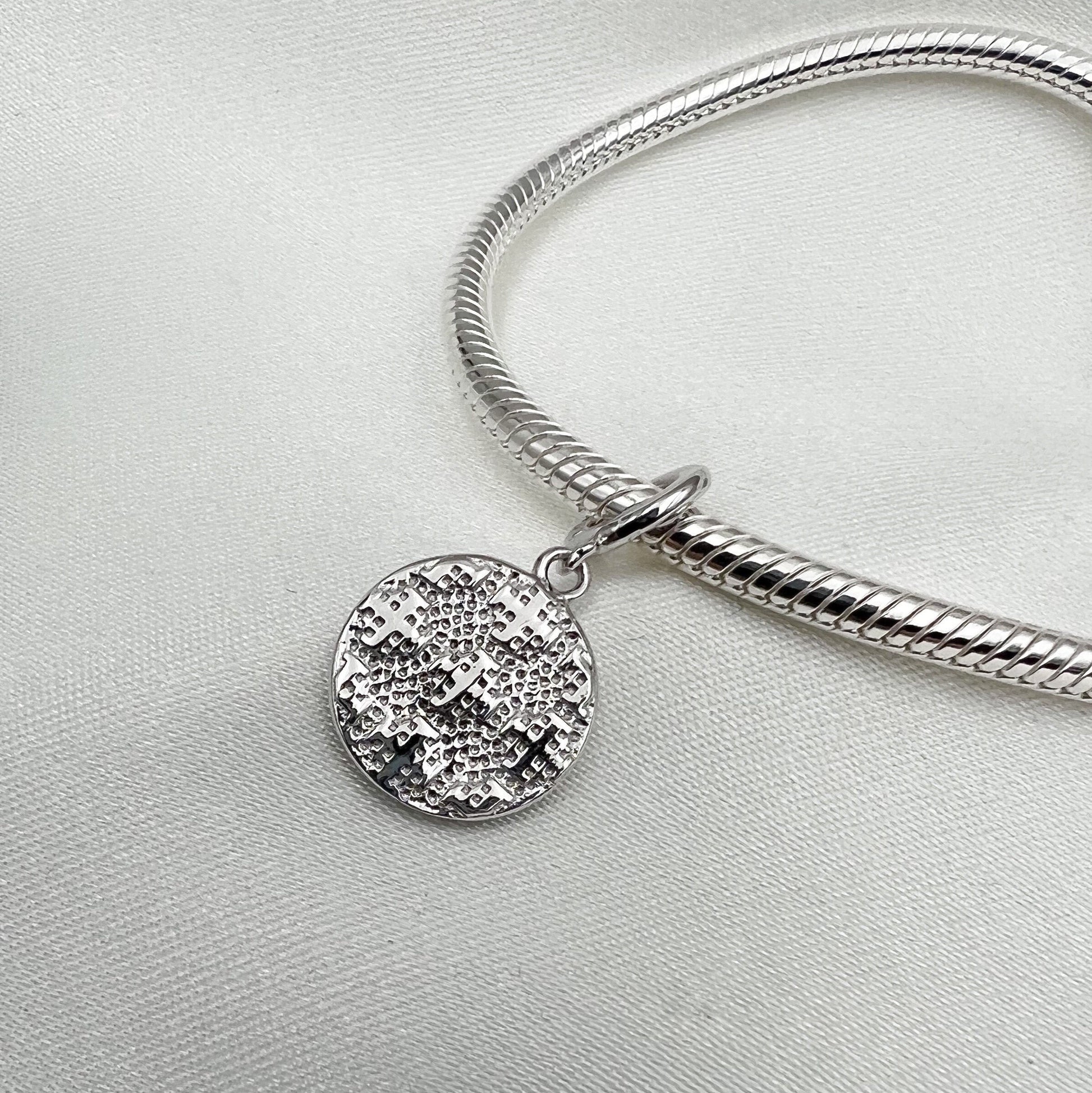 Sacred Jerusalem Cross Charm in Silver 925 and Gold - Perfect for Pandora Bracelets