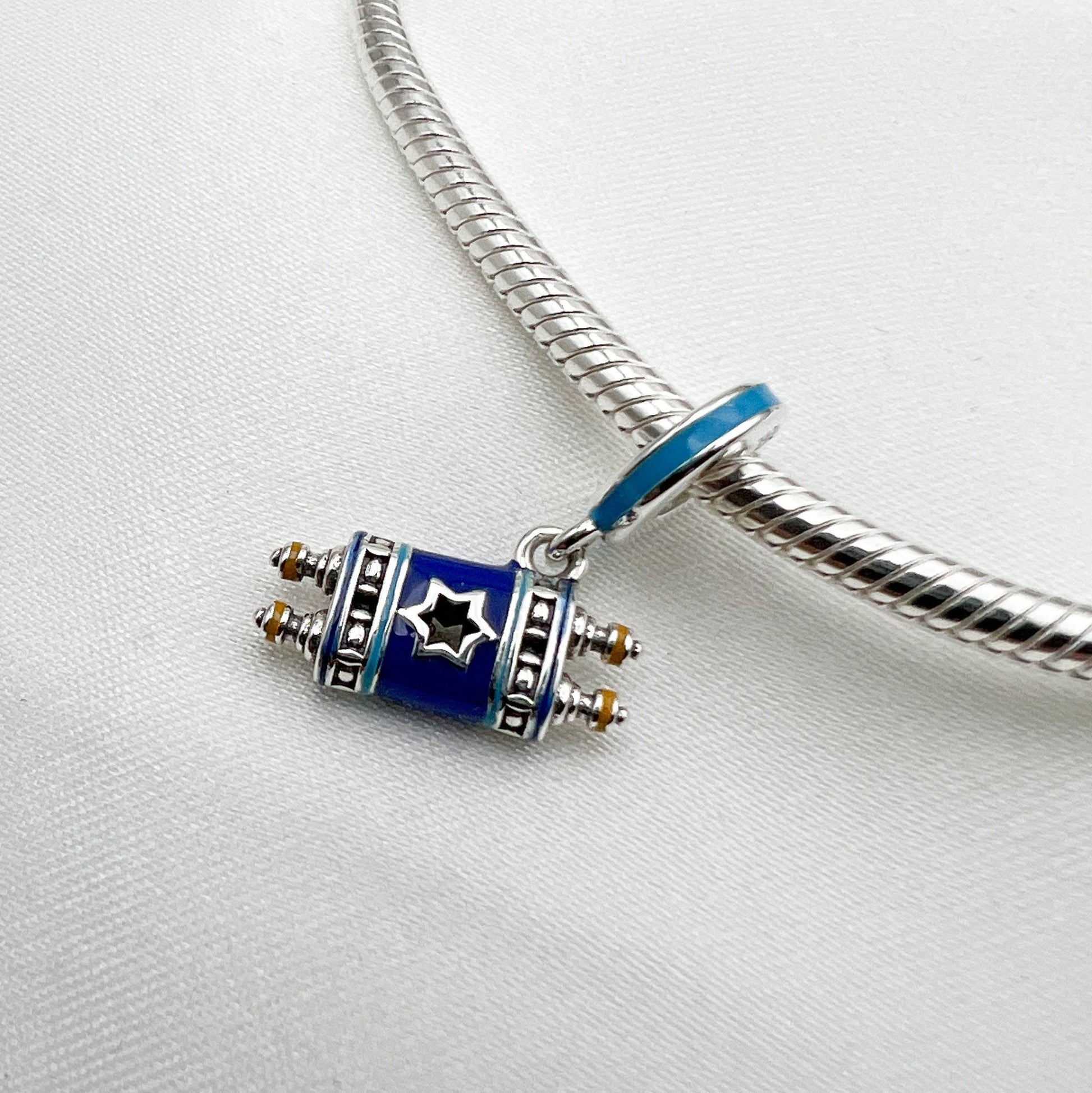 Holy Bible Charm in Silver 925 with Blue Enamel - Perfect for Pandora Bracelets