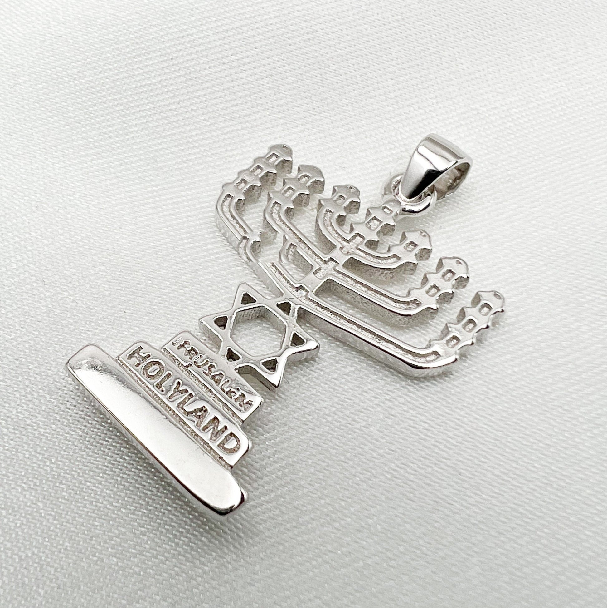 925 Silver Menorah Pendant from the Holy Land