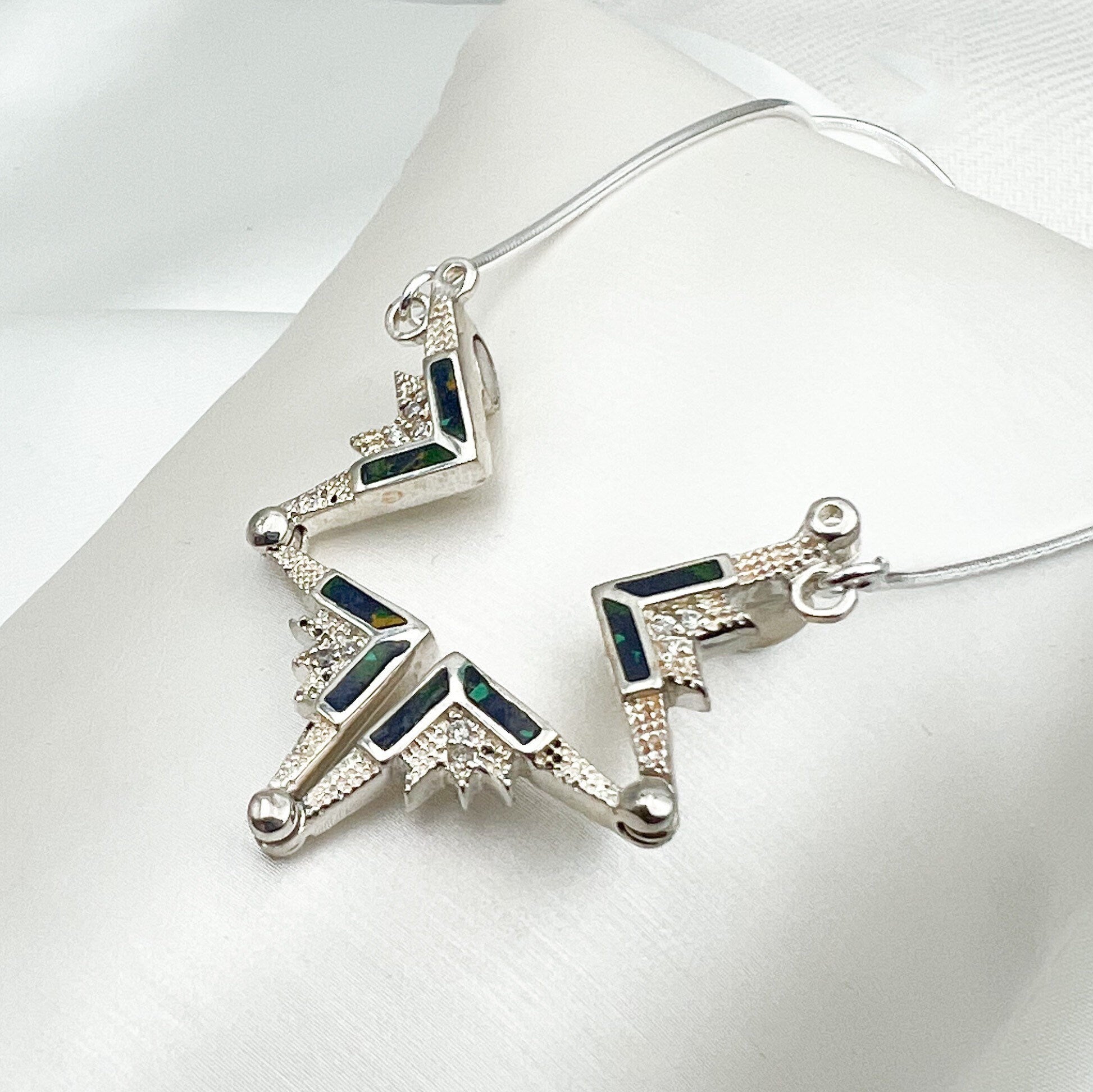 Opening Star of Bethlehem Pendant in Silver 925 and King Solomon Stone
