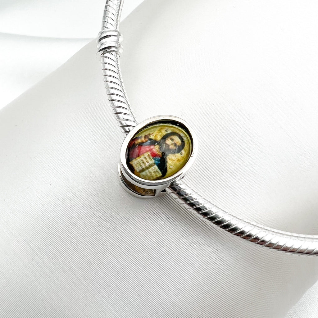 John the Baptist Baptizing Jesus Charm in Silver 925 for Pandora Bracelets