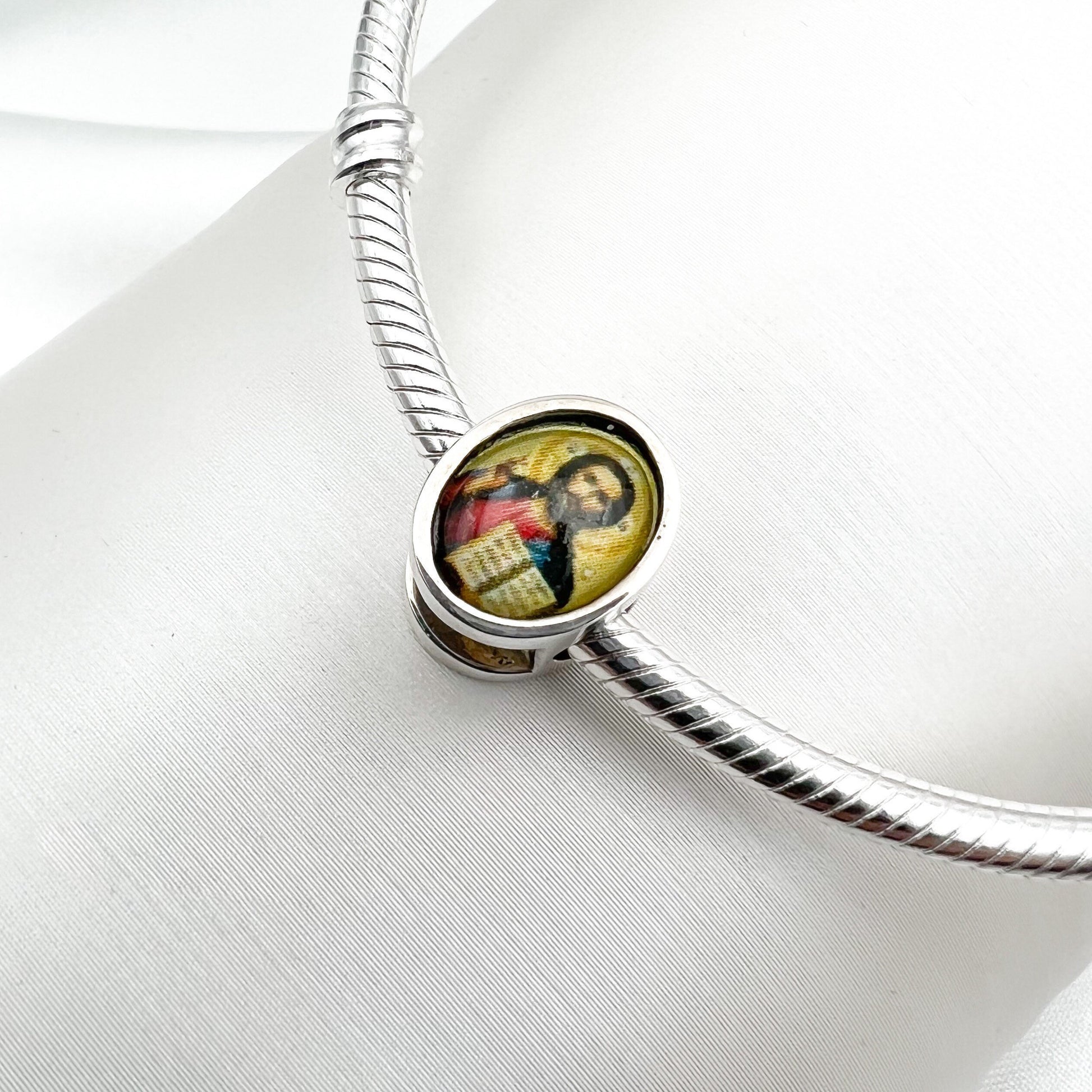 John the Baptist Baptizing Jesus Charm in Silver 925 for Pandora Bracelets