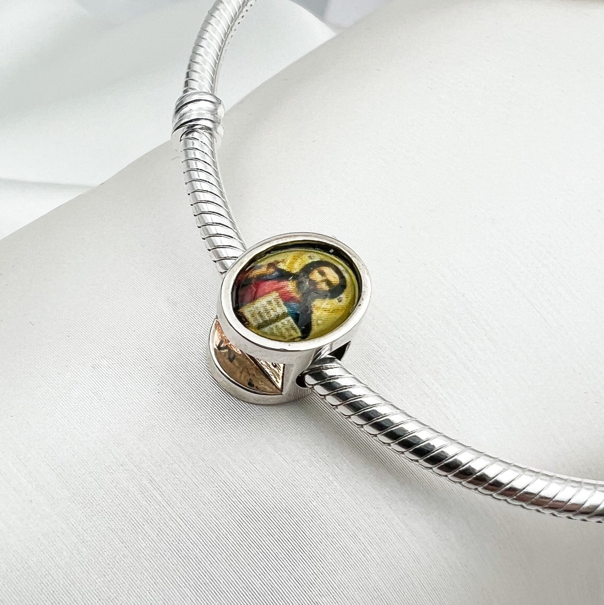 John the Baptist Baptizing Jesus Charm in Silver 925 for Pandora Bracelets