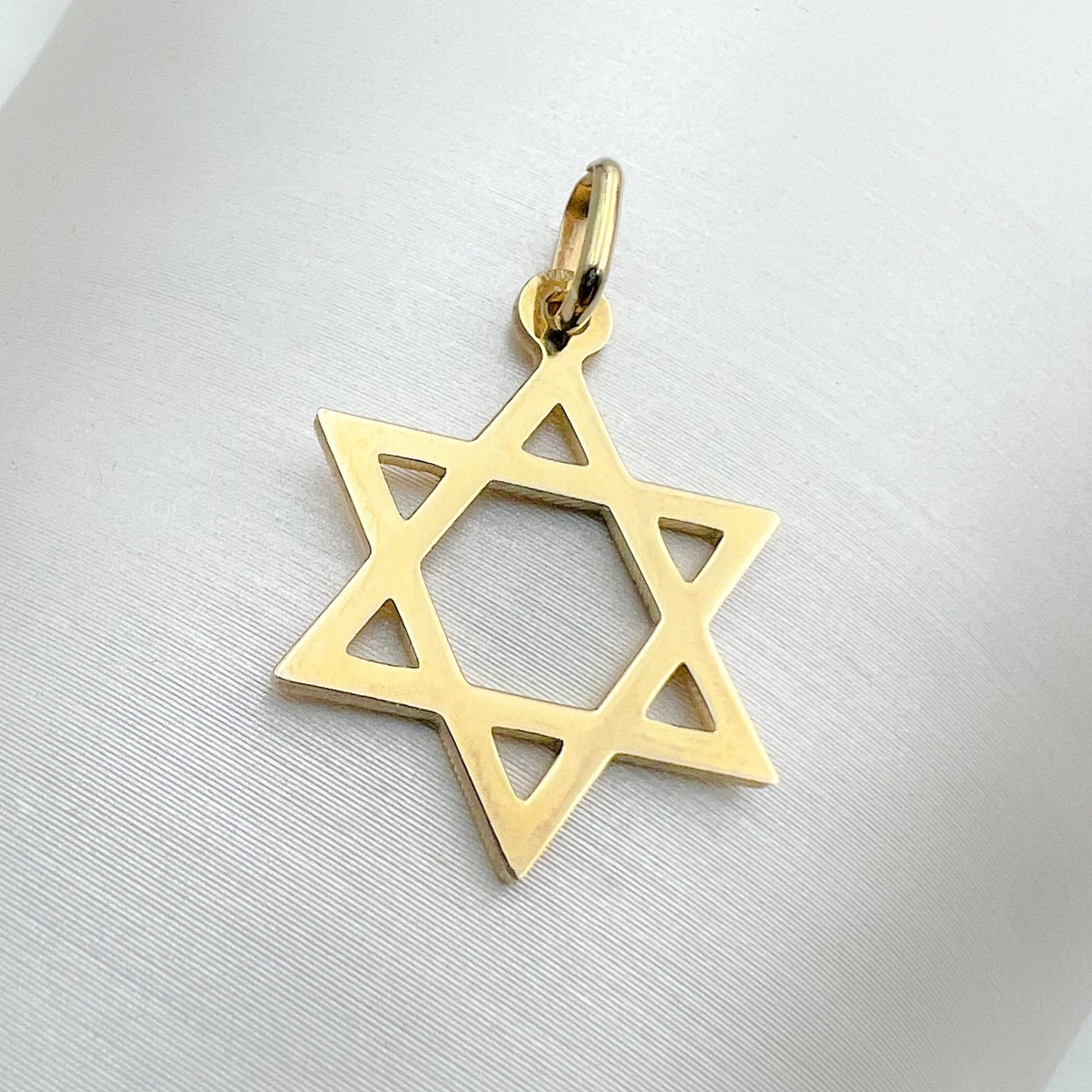 Classic 14k Gold Star of David Pendant