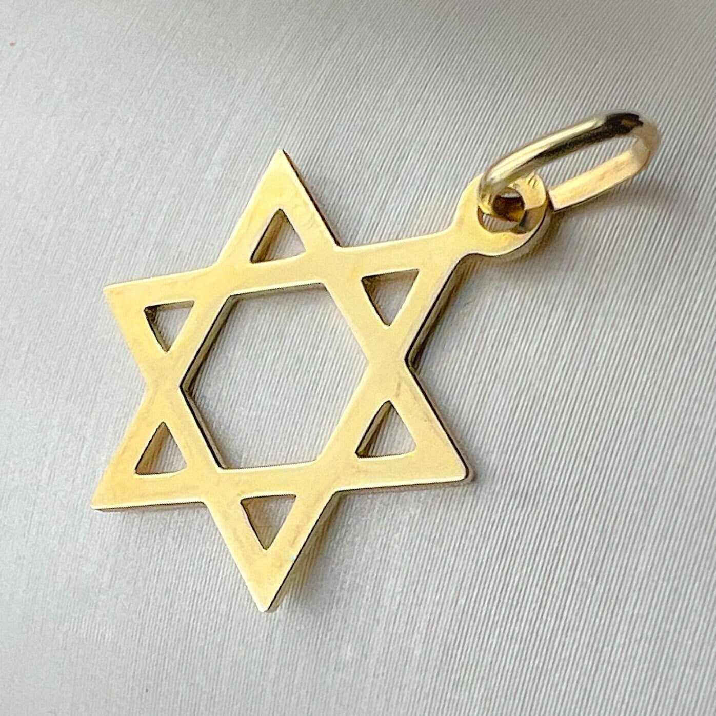 Classic 14k Gold Star of David Pendant