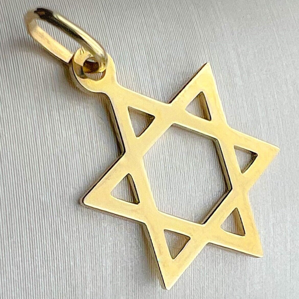 Classic 14k Gold Star of David Pendant