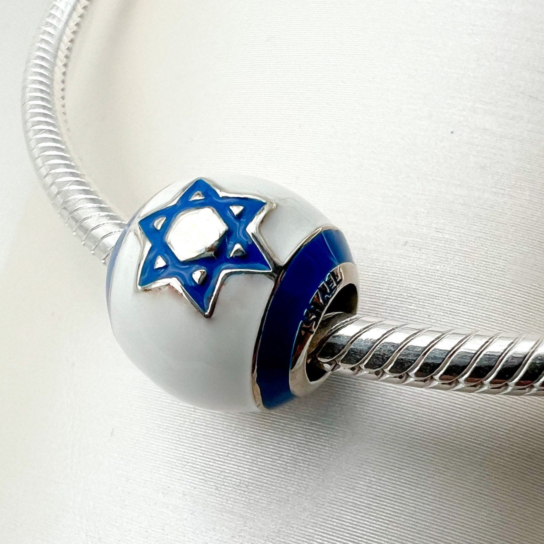 Patriotic Israel Charm for Pandora Bracelets