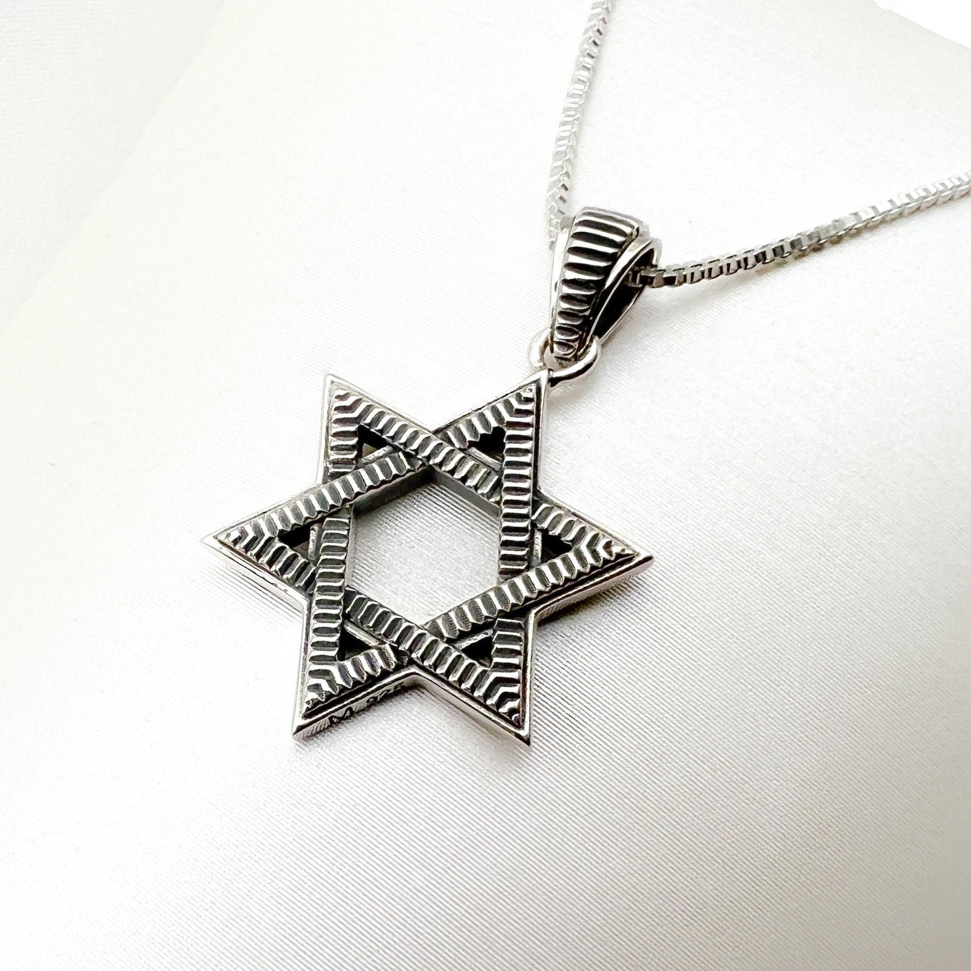 925 Silver Star of David Pendant with Chain – Perfect Small Symbol of Faith