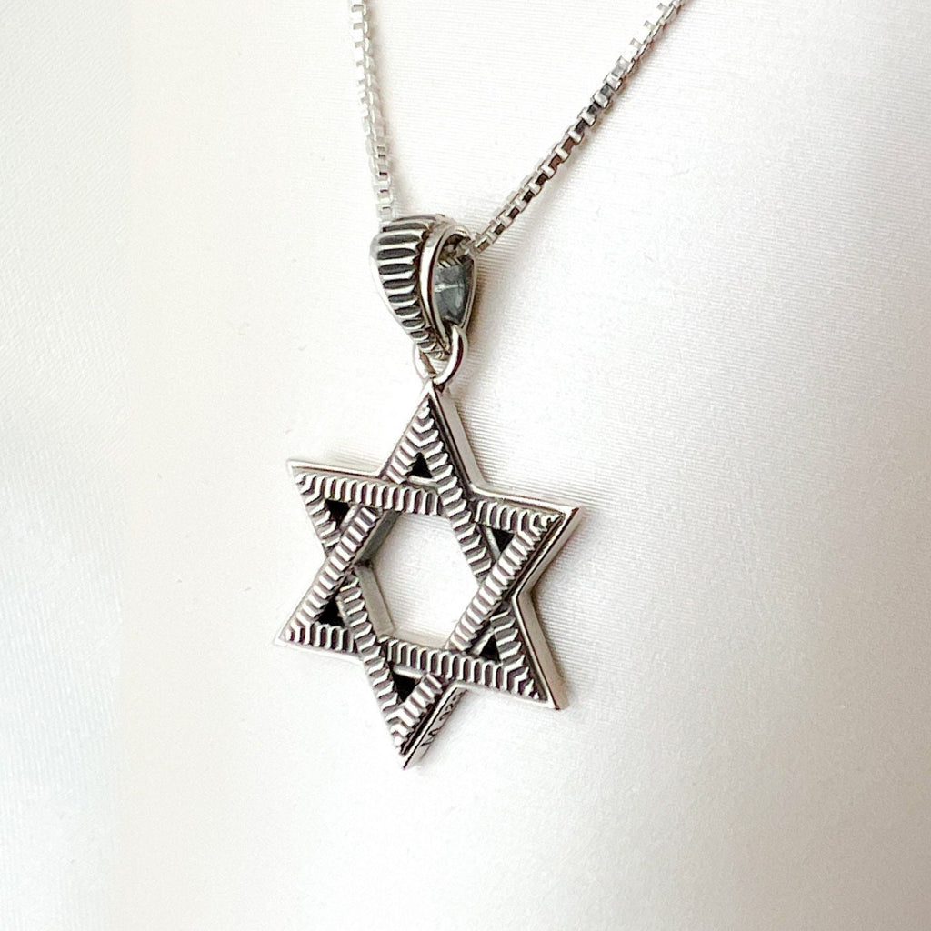 925 Silver Star of David Pendant with Chain – Perfect Small Symbol of Faith