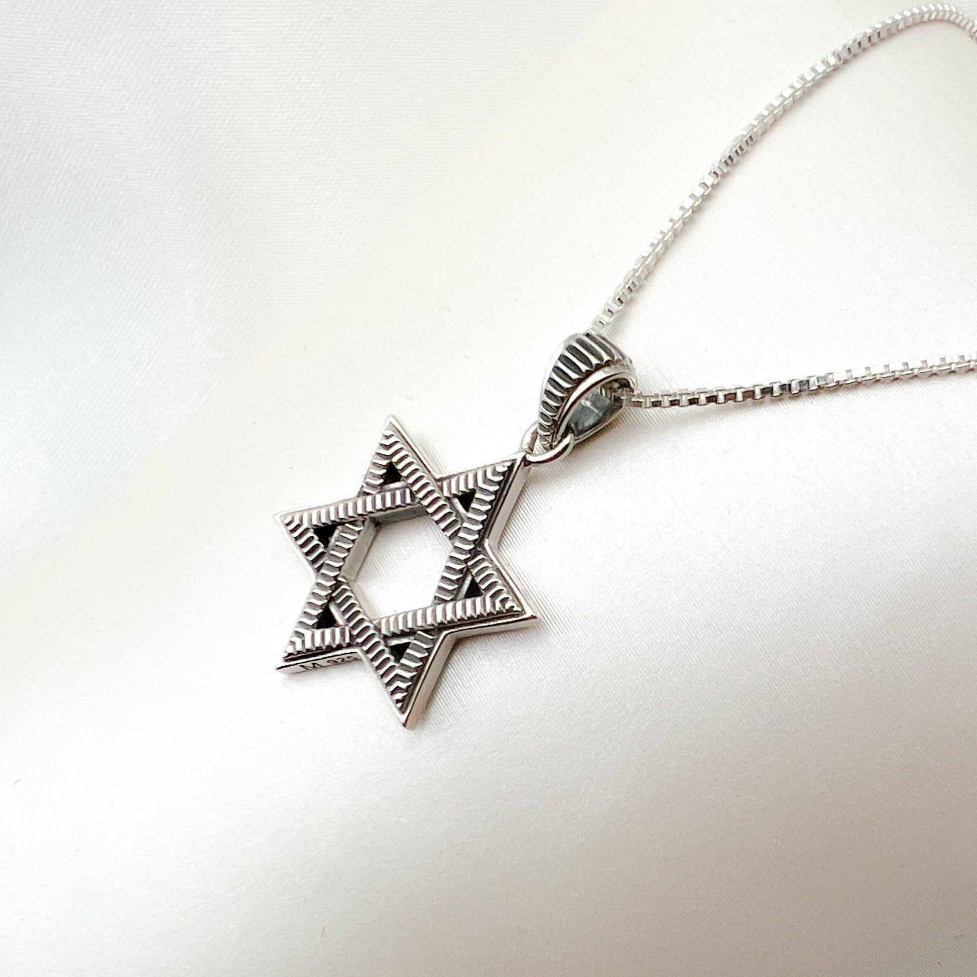 925 Silver Star of David Pendant with Chain – Perfect Small Symbol of Faith