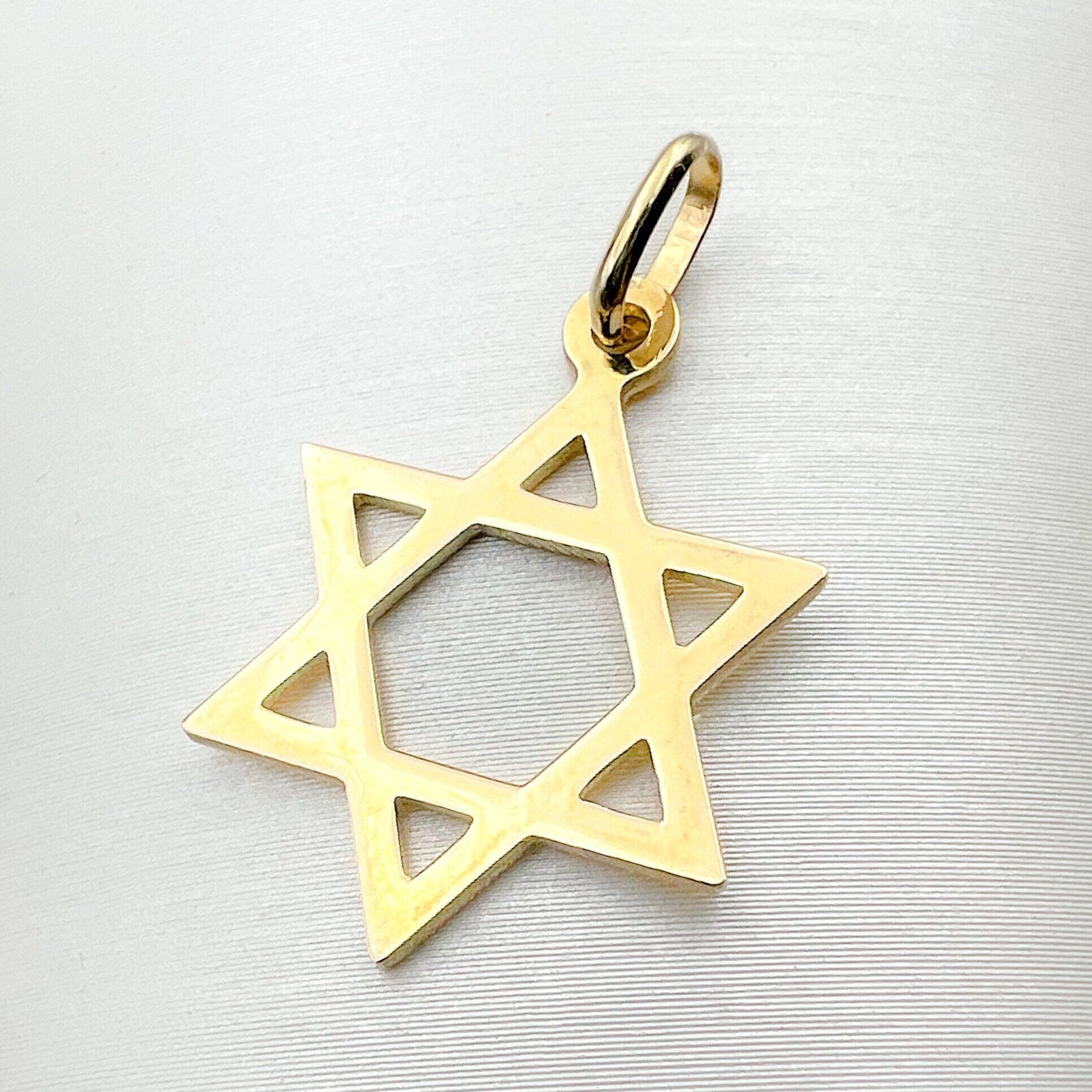Classic 14k Gold Star of David Pendant