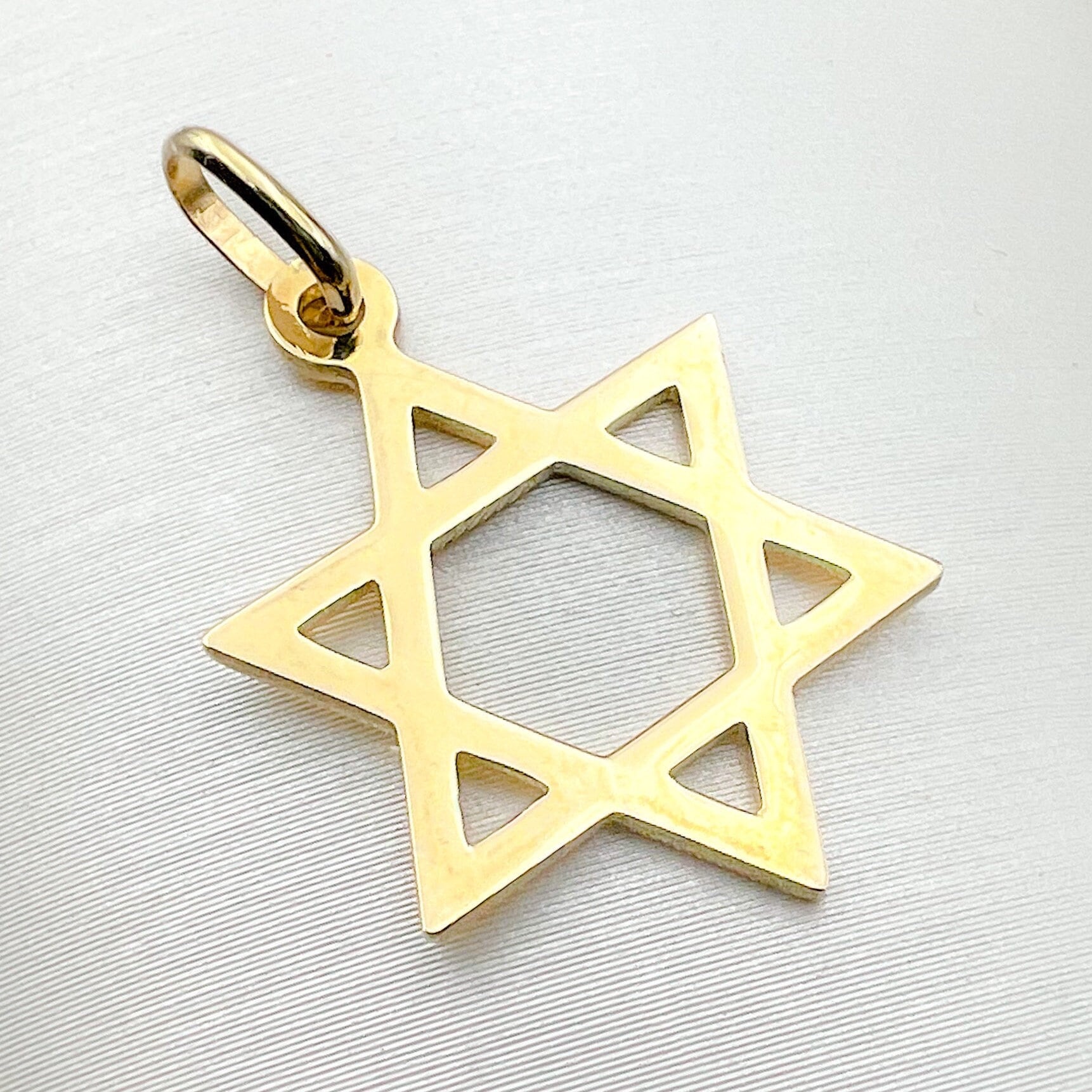 Classic 14k Gold Star of David Pendant