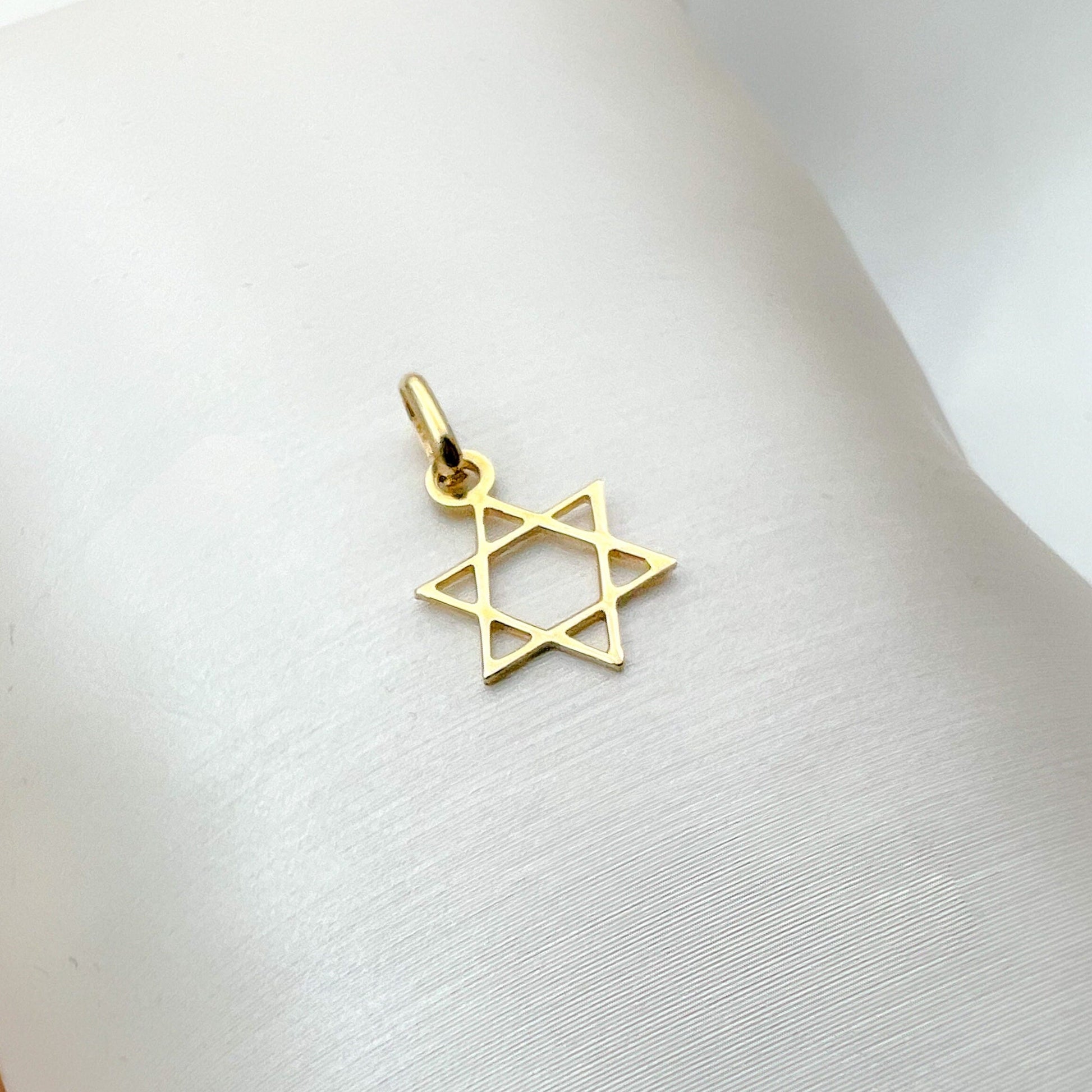 Solid 14k Gold Star of David Pendant – Timeless Classic Design