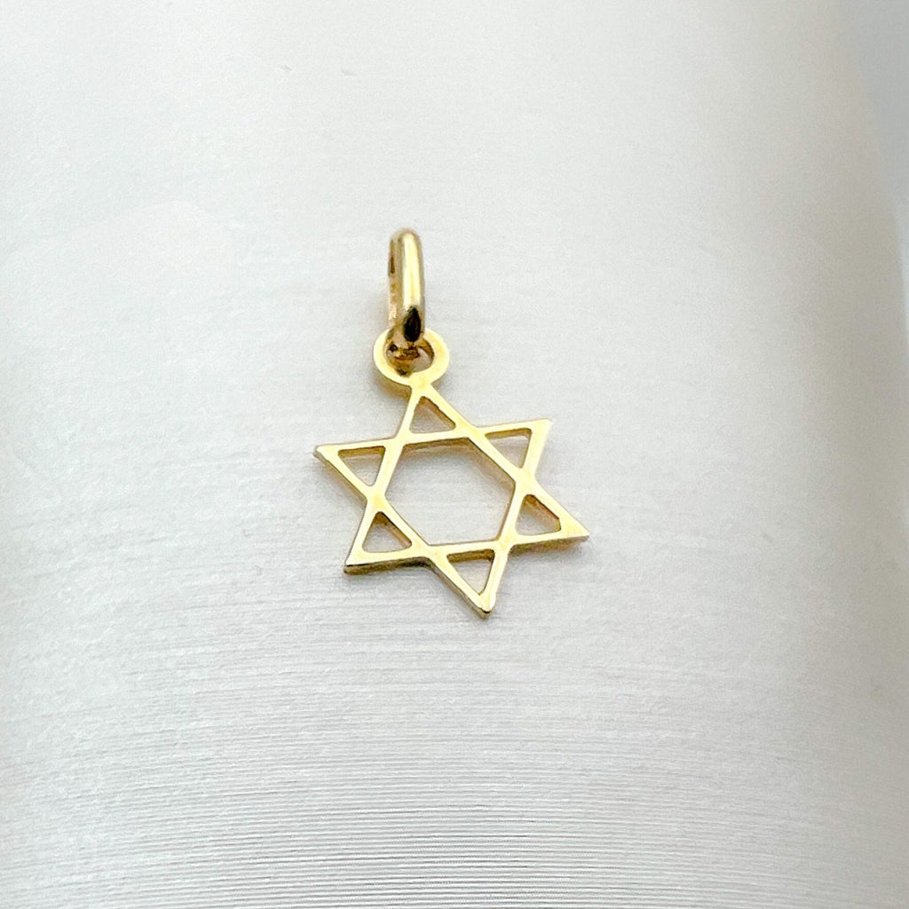 Solid 14k Gold Star of David Pendant – Timeless Classic Design
