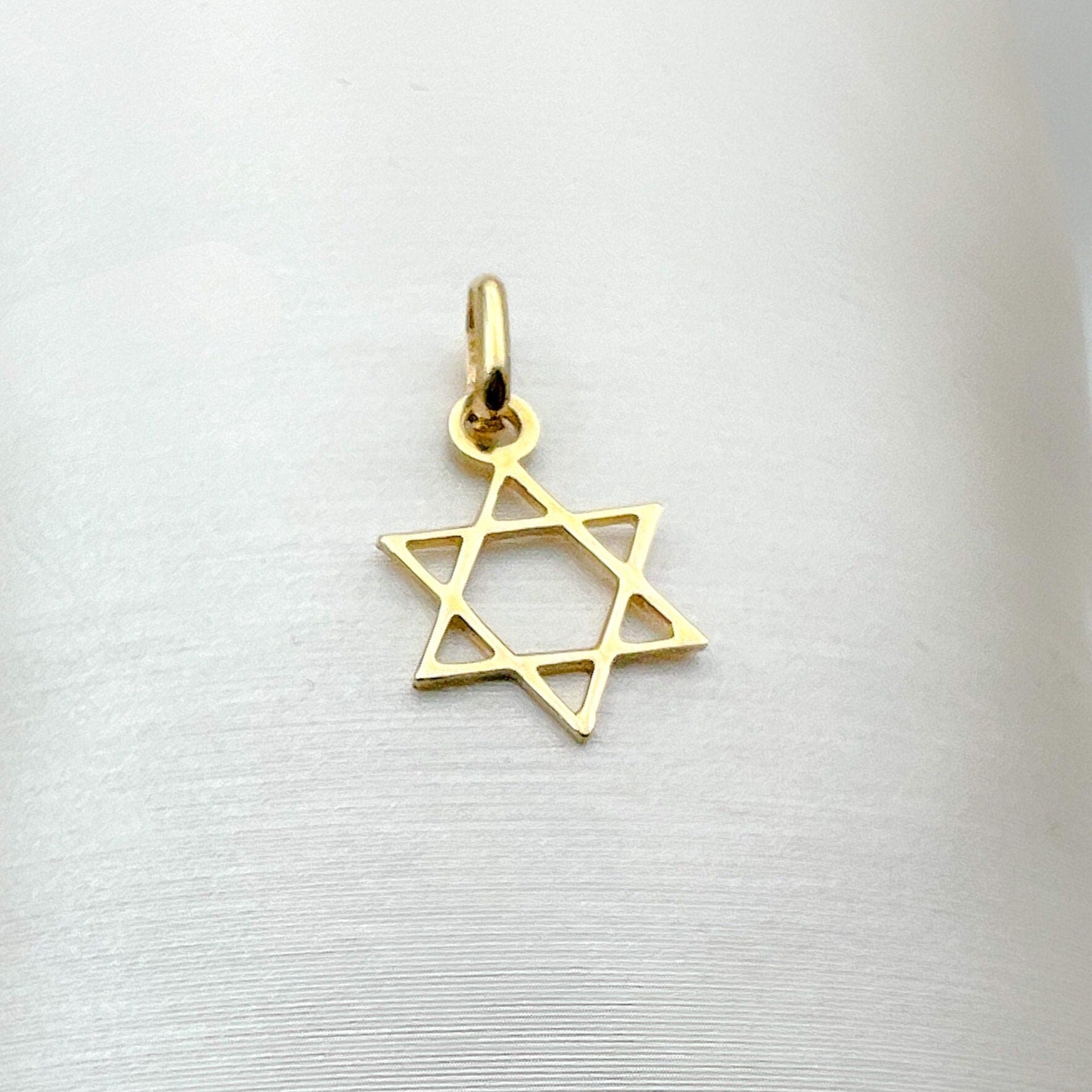 Solid 14k Gold Star of David Pendant – Timeless Classic Design