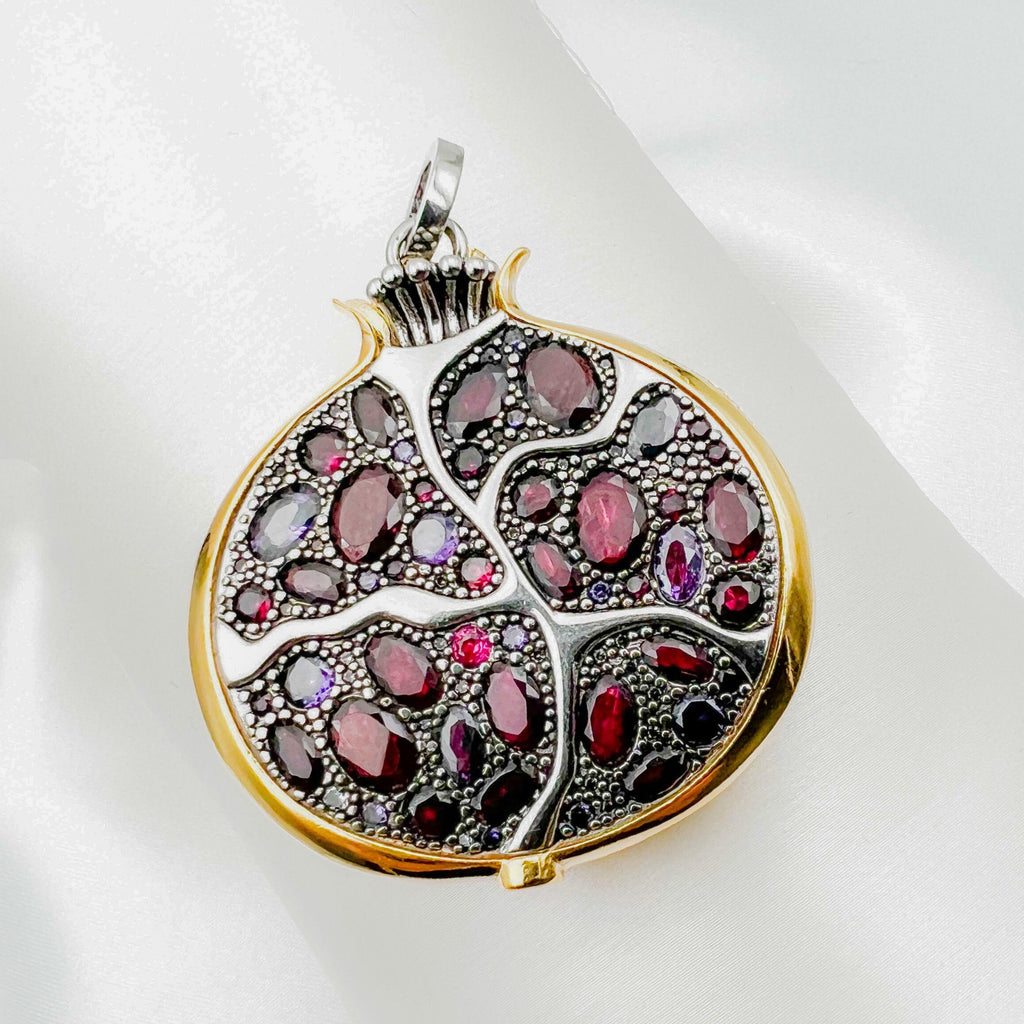 Pomegranate Pendant Symbolizing Abundance and Grace