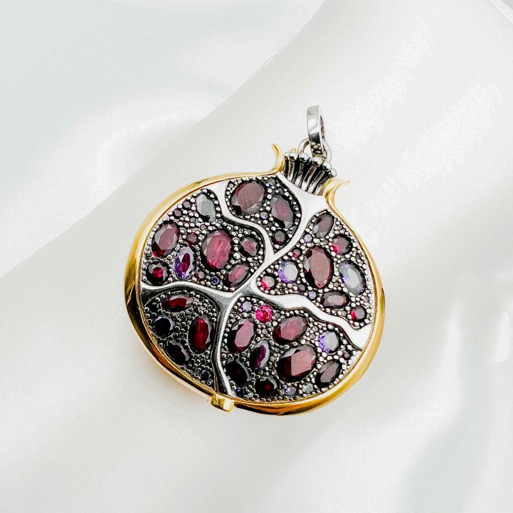 Pomegranate Pendant Symbolizing Abundance and Grace