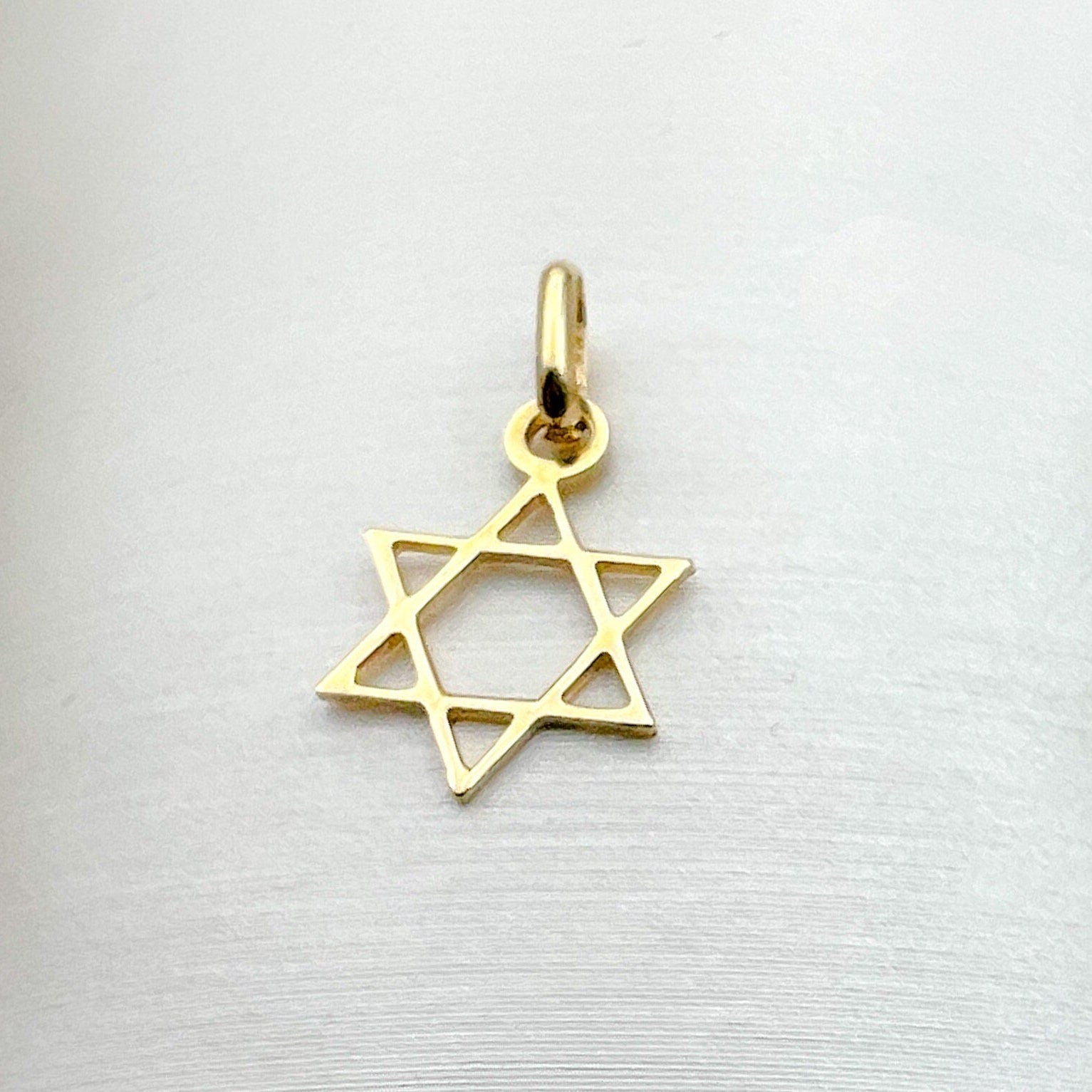 Solid 14k Gold Star of David Pendant – Timeless Classic Design
