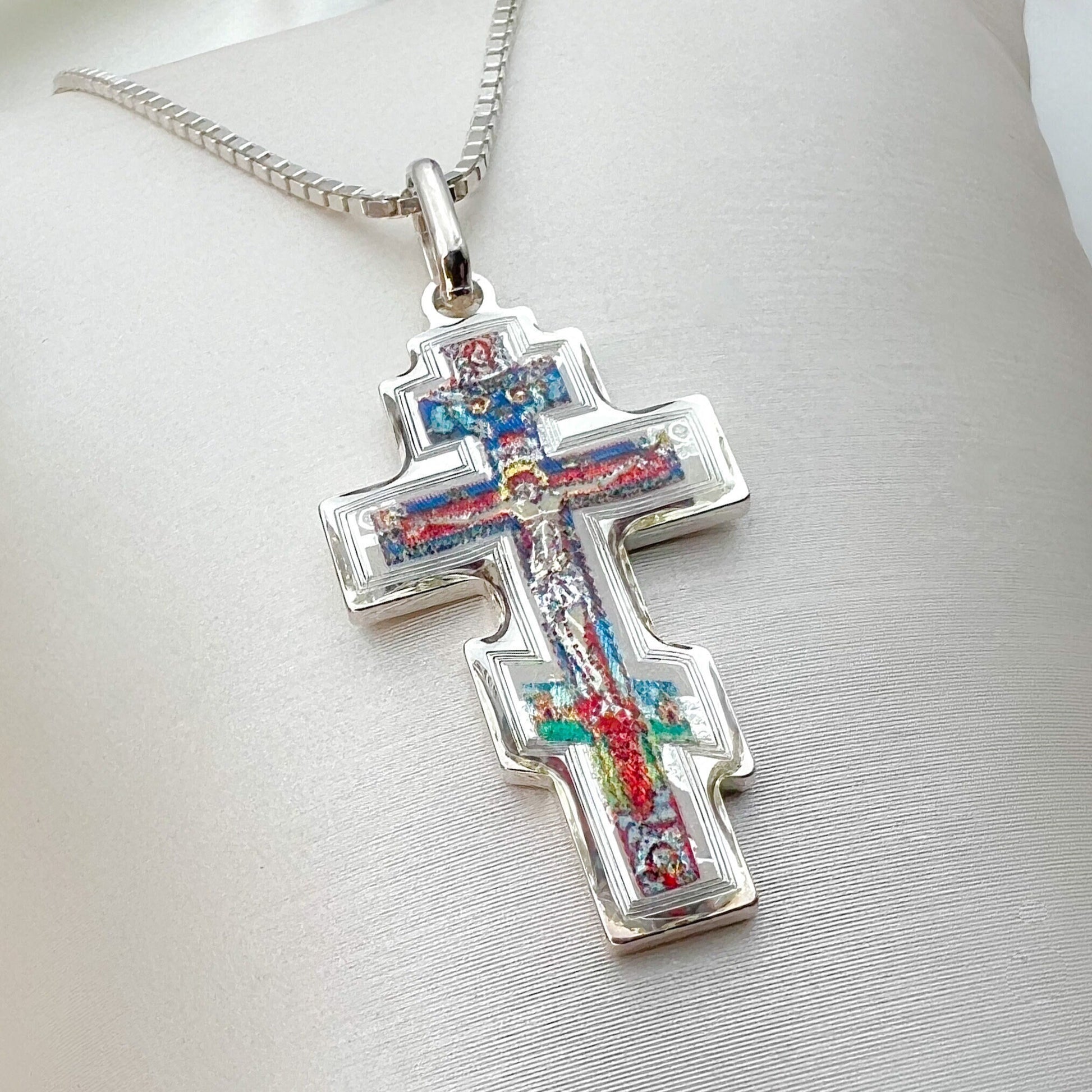 Sterling Silver Crucifix Cross Pendant – Elegant Christian Jesus Icon Jewelry