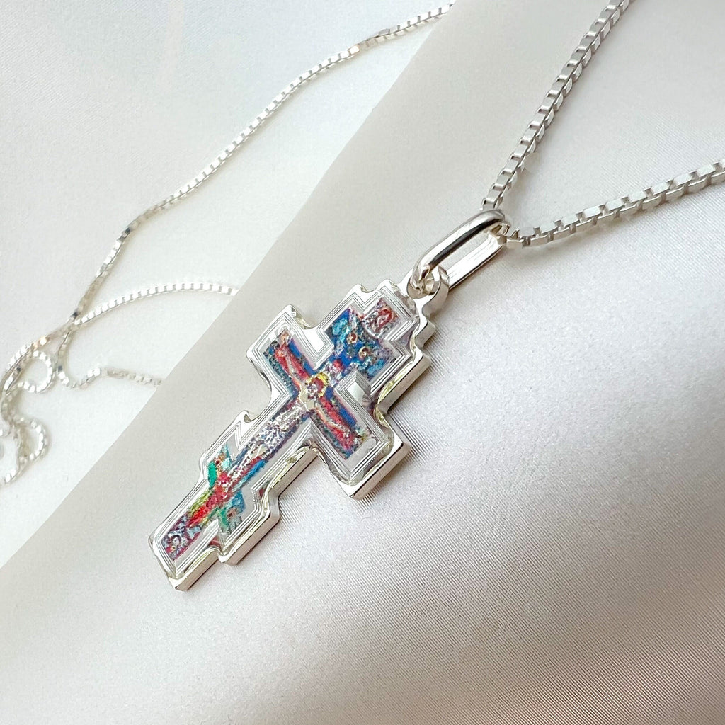 Sterling Silver Crucifix Cross Pendant – Elegant Christian Jesus Icon Jewelry